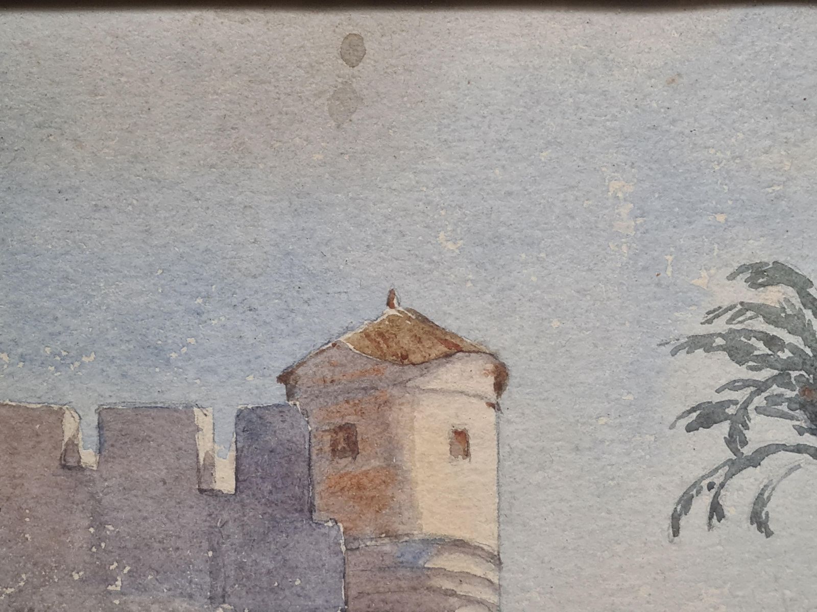 Mid 20th Century Orientalist Watercolour Painting, Signed And Framed By M T Guerin photo vintage