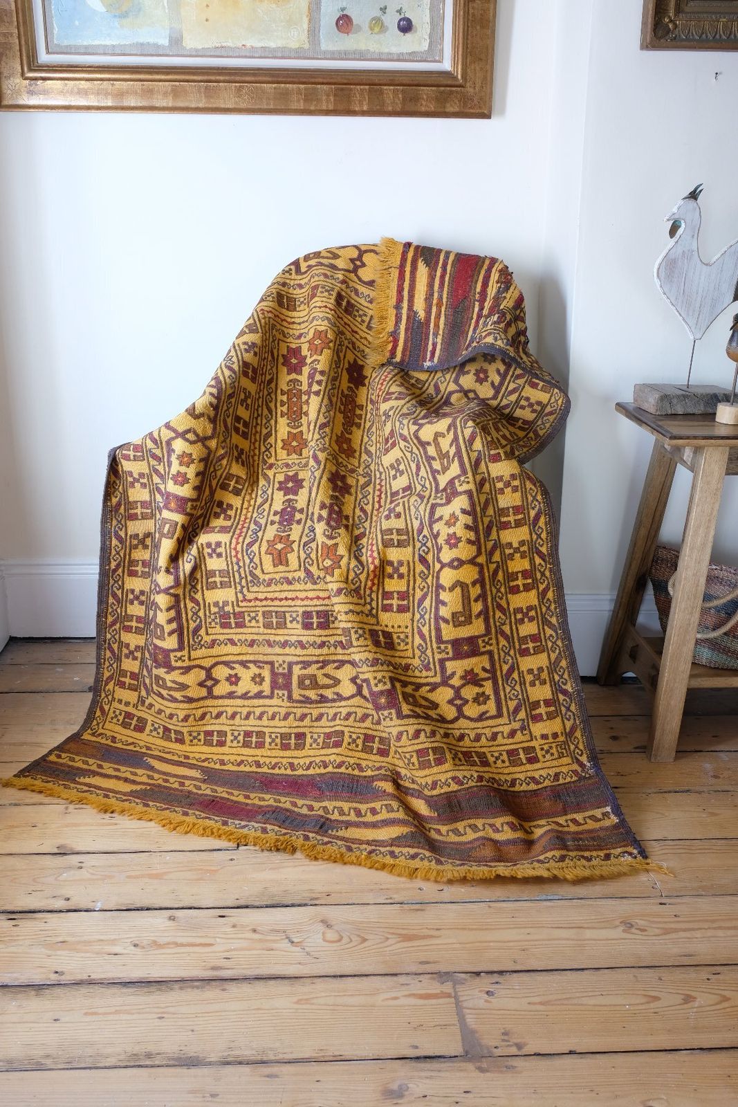 Antique Anatolian Kilim Rug, Central Turkey, Circa Early 1900s photo furniture