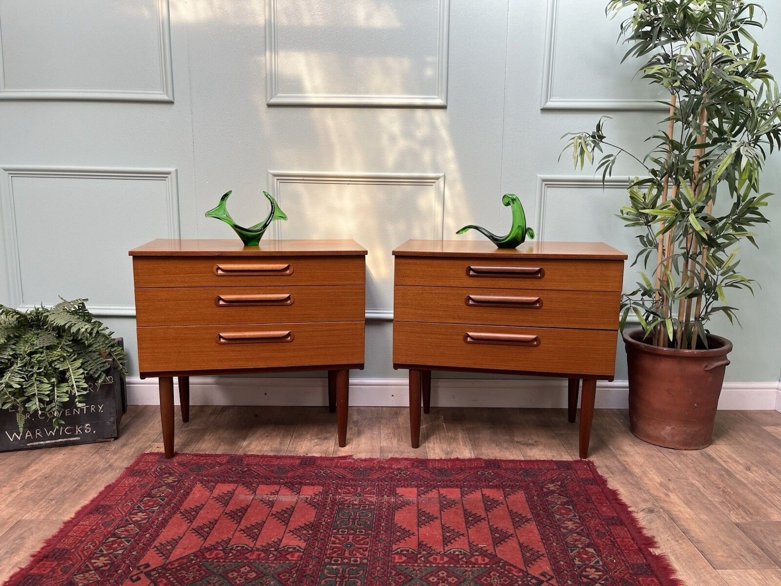 Stunning Pair Of Mid Century Retro Teak Chest Of Drawers, Gplan Danish Style