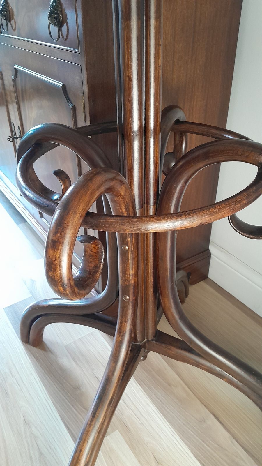 Antique Thonet Bentwood Hat Umbrella And Coat Stand, "Perroquet" Stand. photo Home Decor