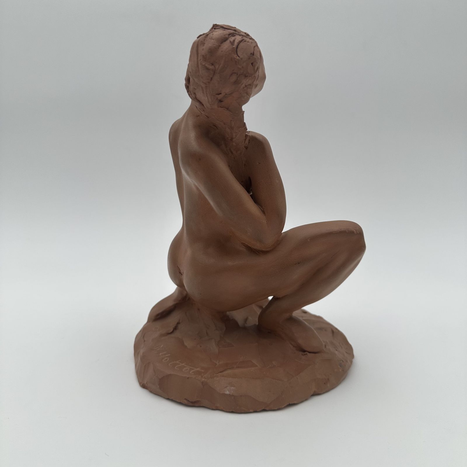 Terracotta Statue Of A Nude Woman – Signed N. Hottot, 20th Century photo for sale