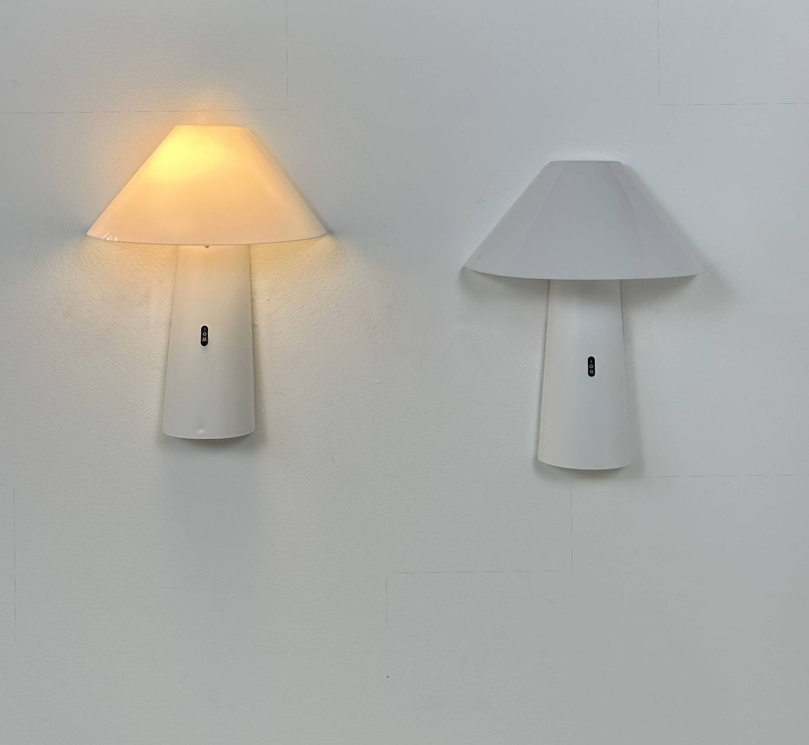Pair Of Vintage Wall Lights, Arlus Model Ibiza, Metal And Perspex, France 1970. photo for sale