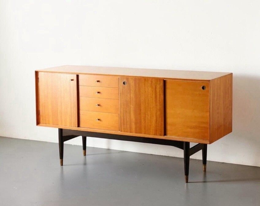 White And Newton Walnut And Teak Sideboard Mid Century C1960 Very Stylish Rare photo furniture