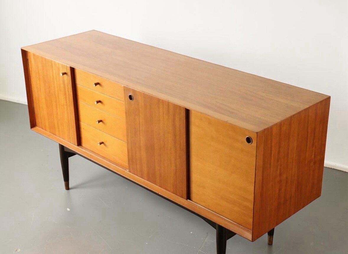 White And Newton Walnut And Teak Sideboard Mid Century C1960 Very Stylish Rare photo for sale