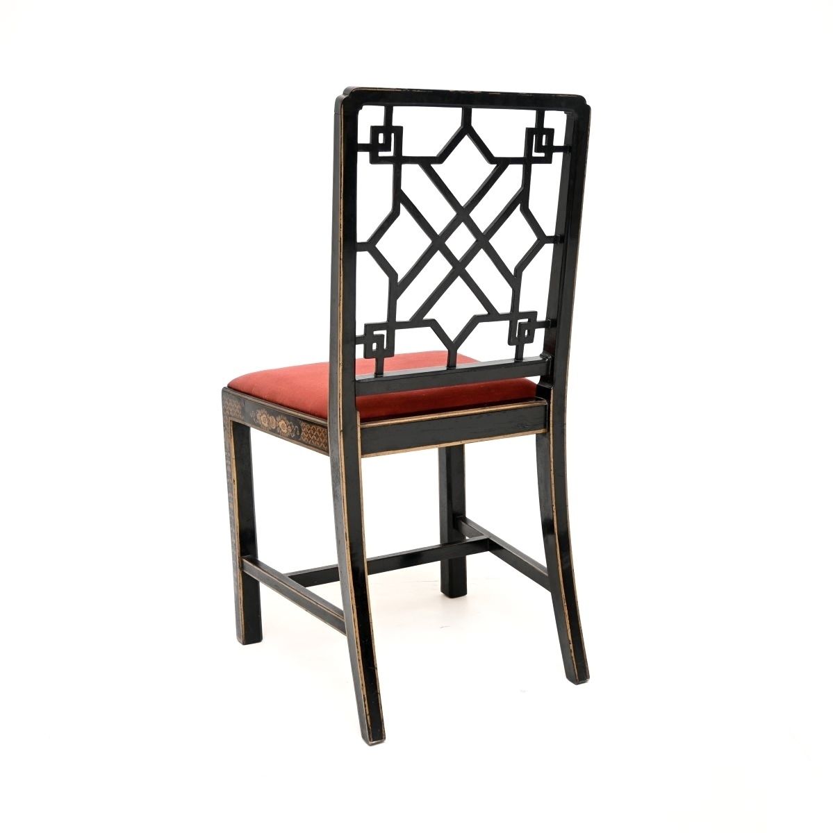 Antique Lacquered Chinoiserie Chair photo vintage