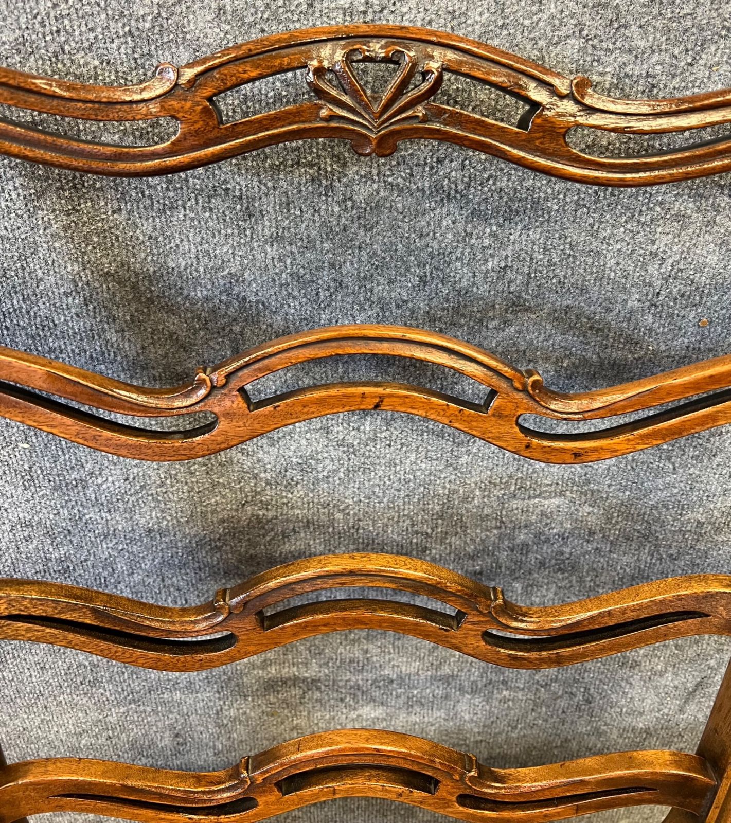 Good Set Of 8 (6 + 2) Chippendale Style Mahogany Dining Chairs photo Furniture