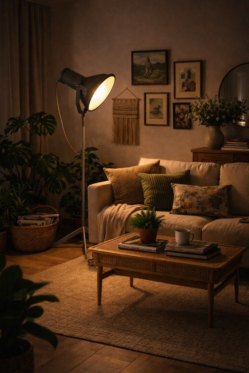 Vintage Industrial Medical Floor Lamp On Tripod Stand, 1940 photo Lighting