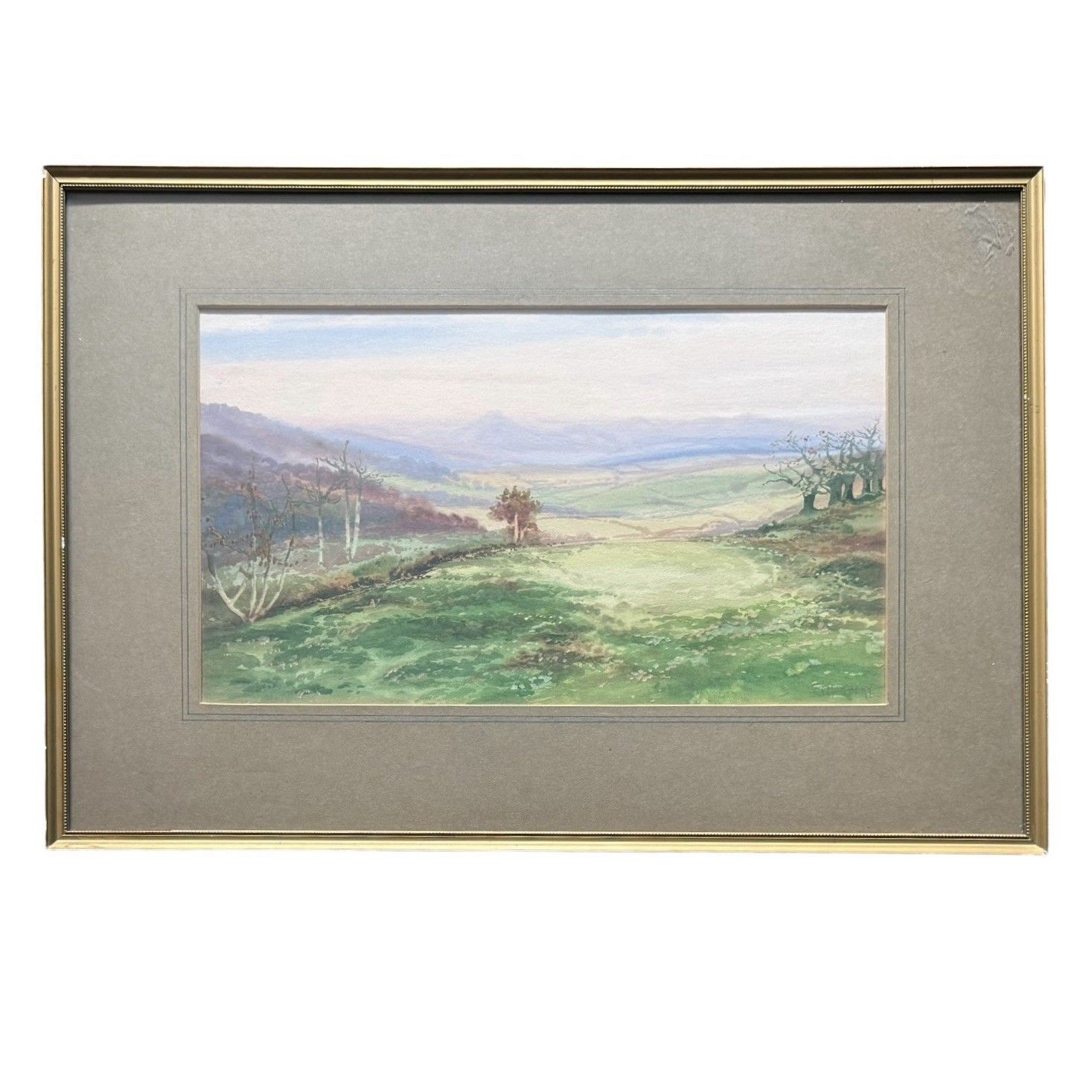 Edgar James Maybery Watercolour Painting, View Of Sugar Loaf, Monmouthshire photo Art