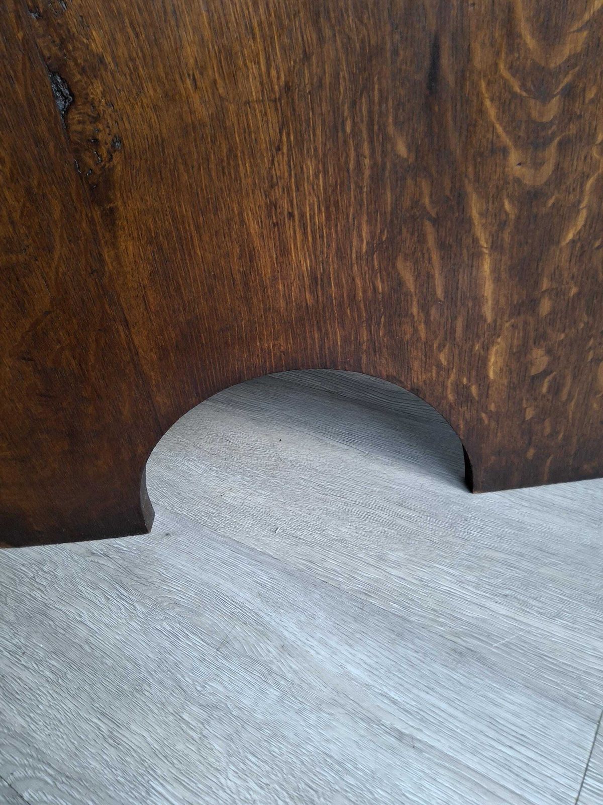 Vintage Walnut Heavy Chair, Arts & Crafts Style Corner Seat photo vinterior
