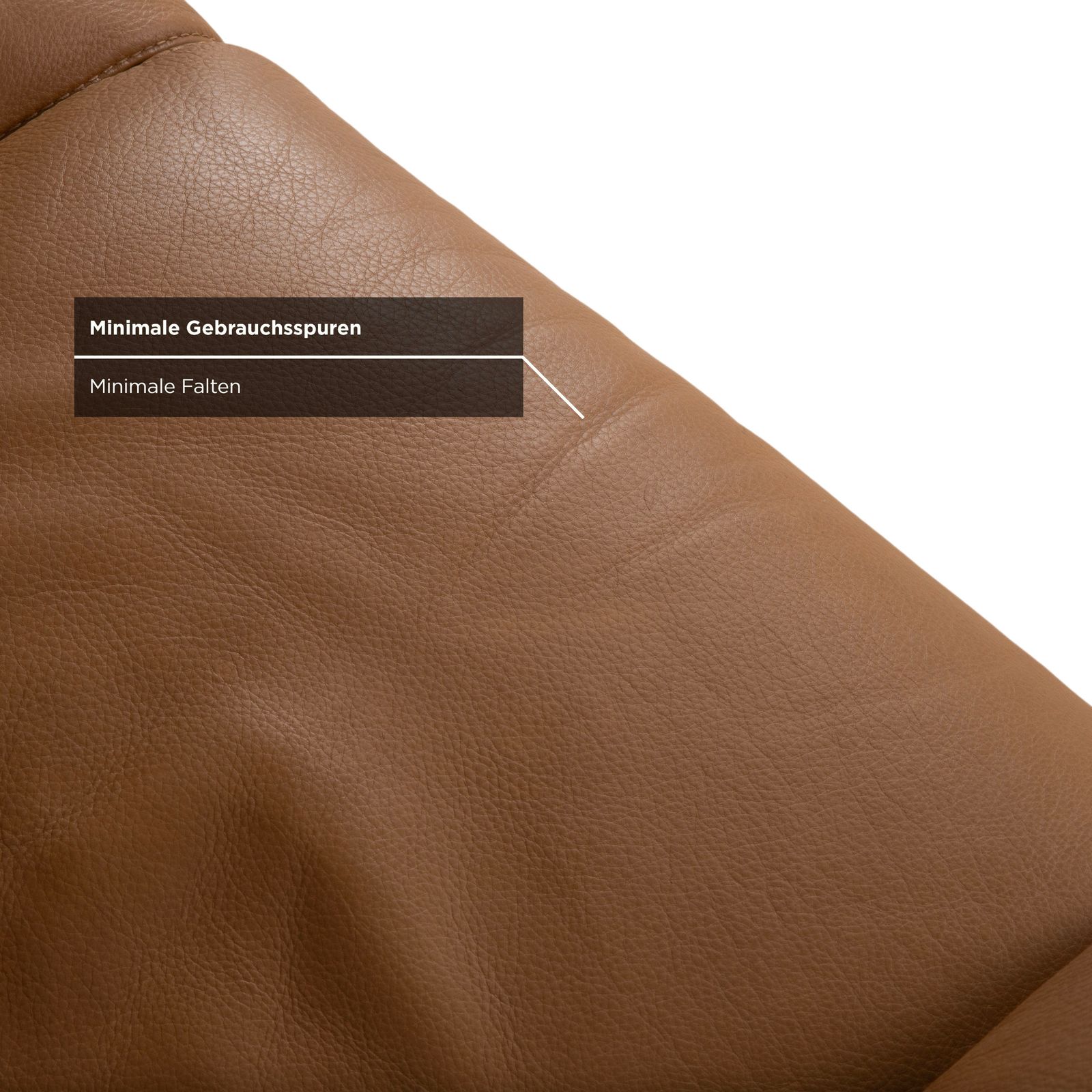 Natuzzi Leather Two Seater Brown Cognac Sofa photo vinterior