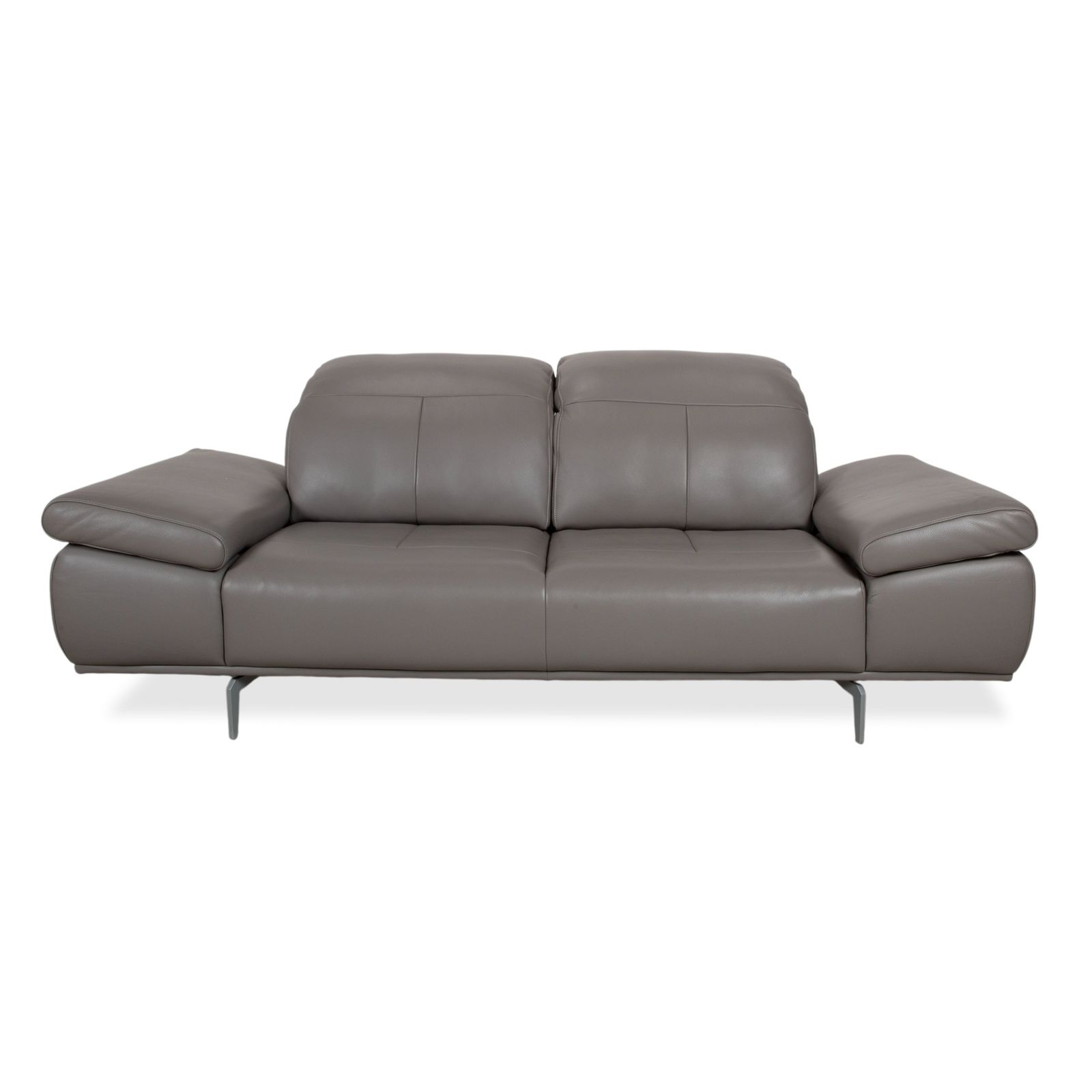Willi Schillig Levi Two Seater Leather Sofa Grey Elephant Gray Z77/25 Manual Function