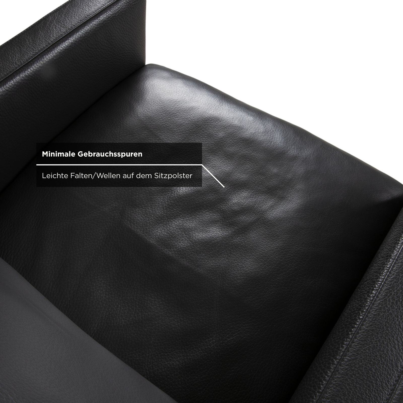 Fauteuil Natuzzi Relevé en cuir noir anthracite photo vintage