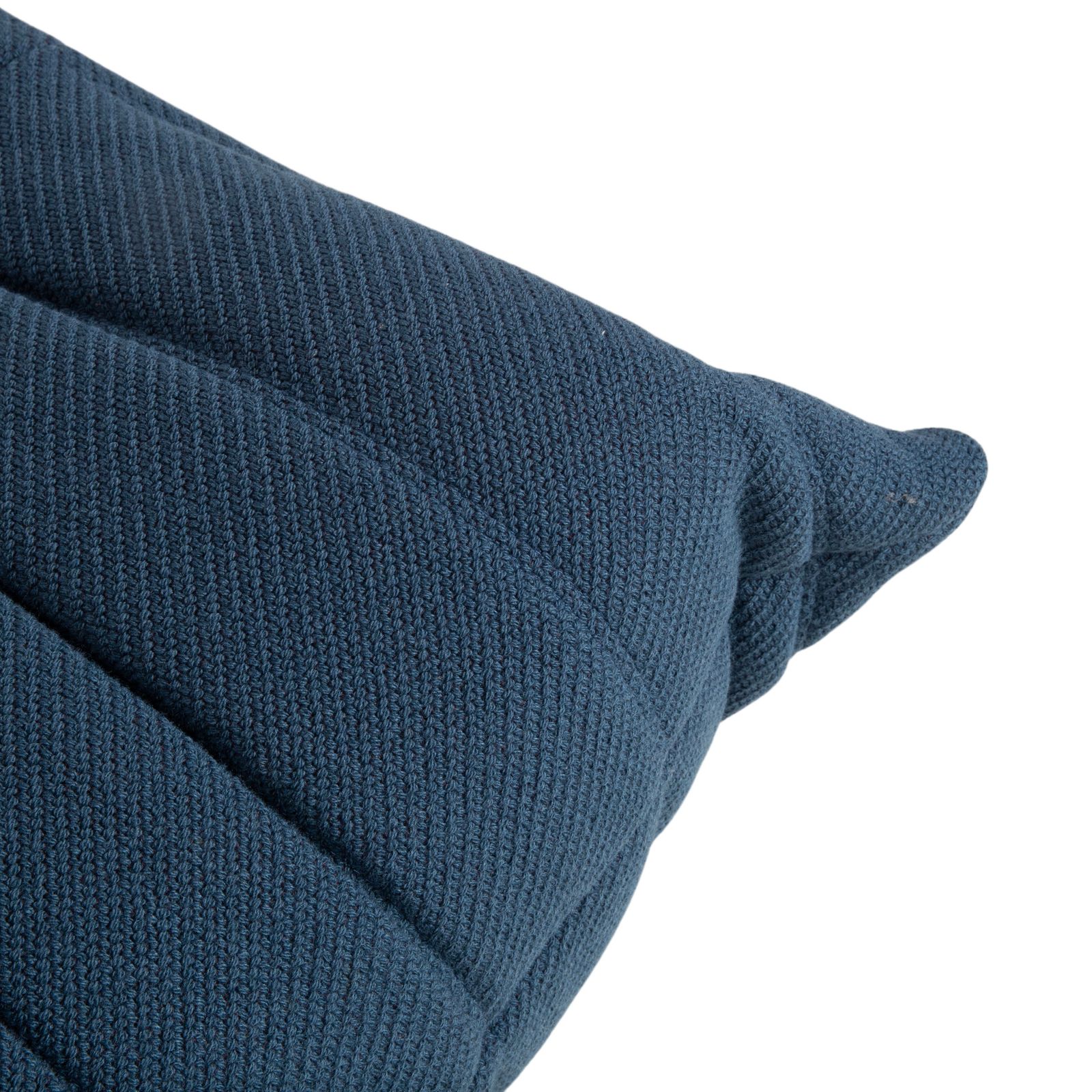 Tabouret Ligne Roset Togo, tissu bleu pétrole photo Mobilier