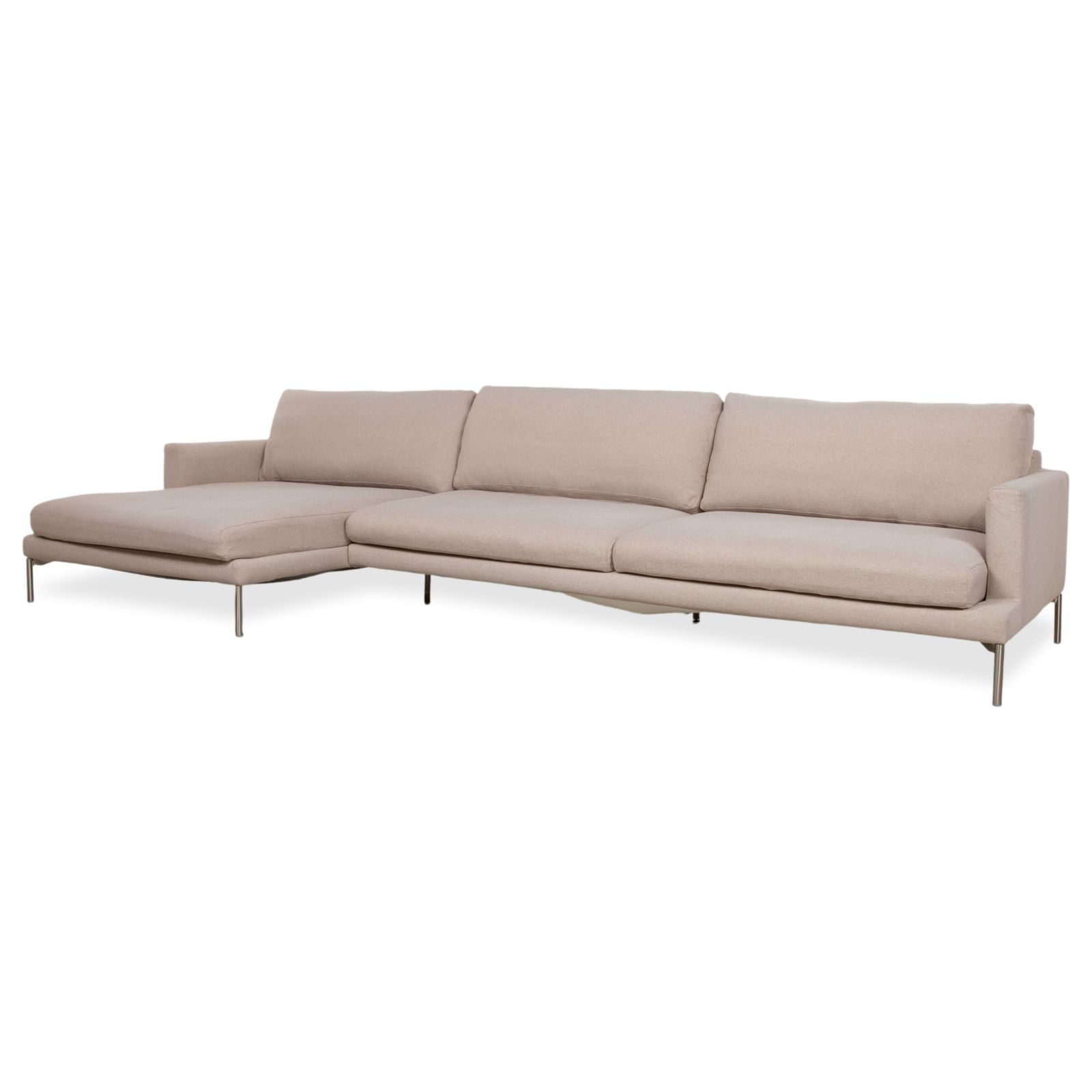 Canapé d'angle Bolia Veneda en tissu, crème beige