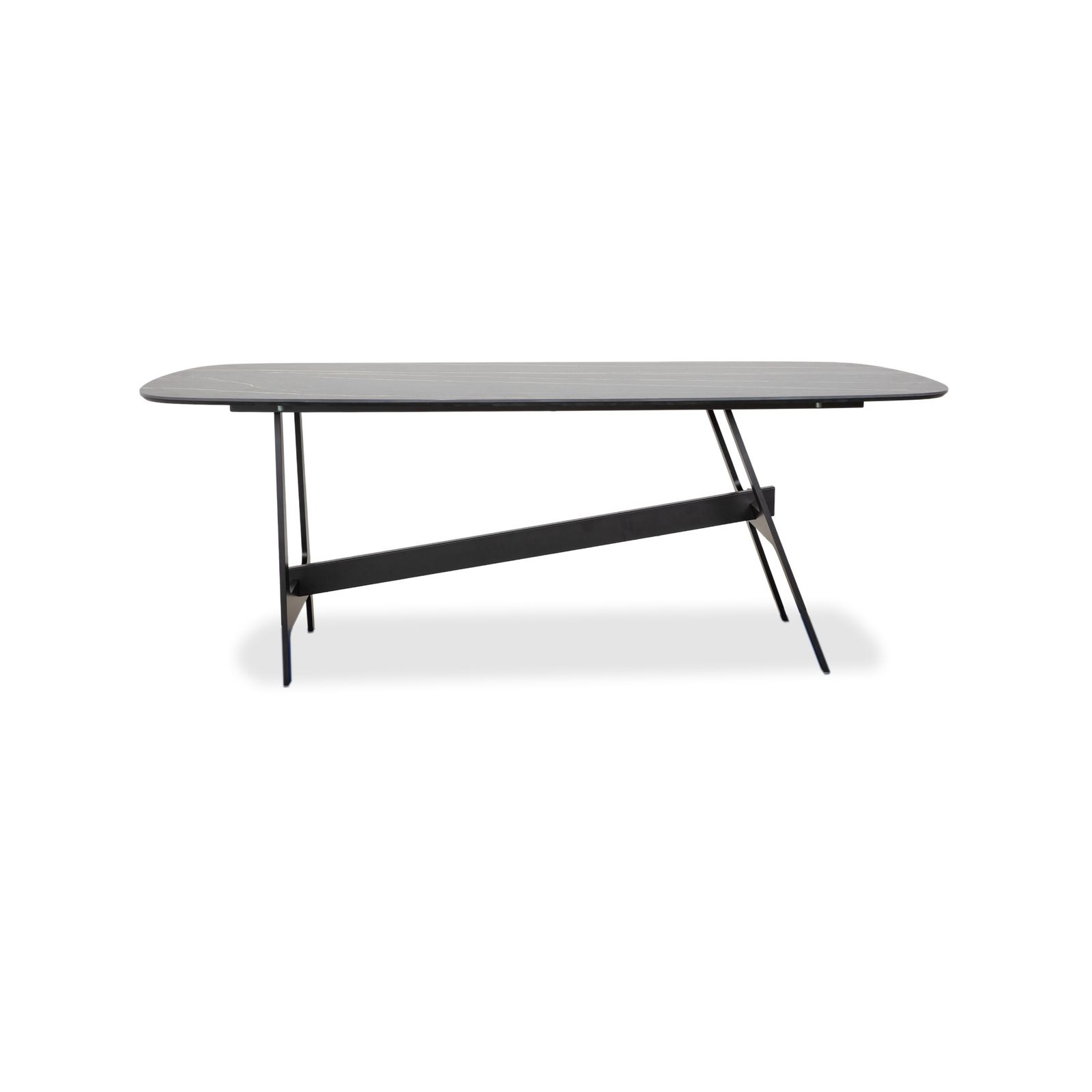 photo furniture Table à manger Bonaldo Slot, noire, blanche, anthracite, 200 x 108 cm, par Giuseppe Viganò