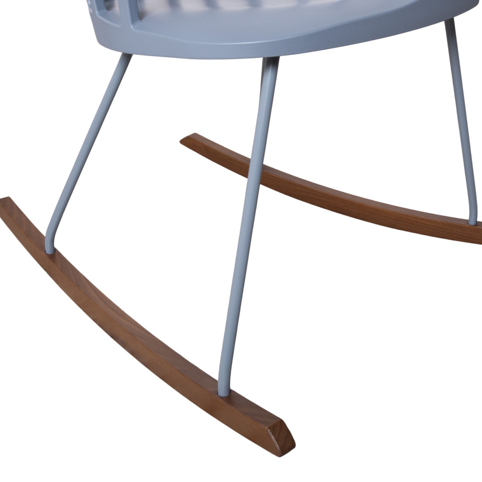 photo furniture Kartell Comeback Rocking Chair Wood Plastic Blue Patricia Urquiola