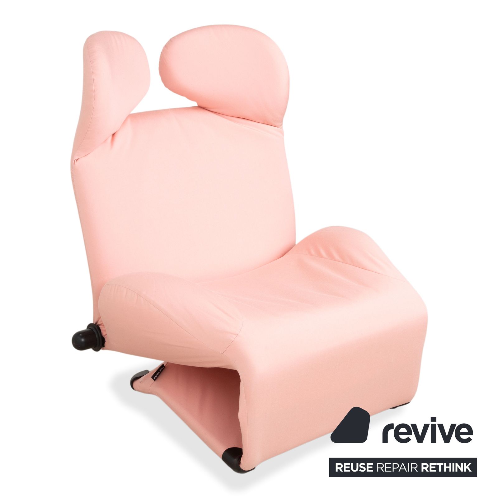 Fauteuil Cassina Wink en tissu, rose, fonction manuelle, retapissé photo Mobilier