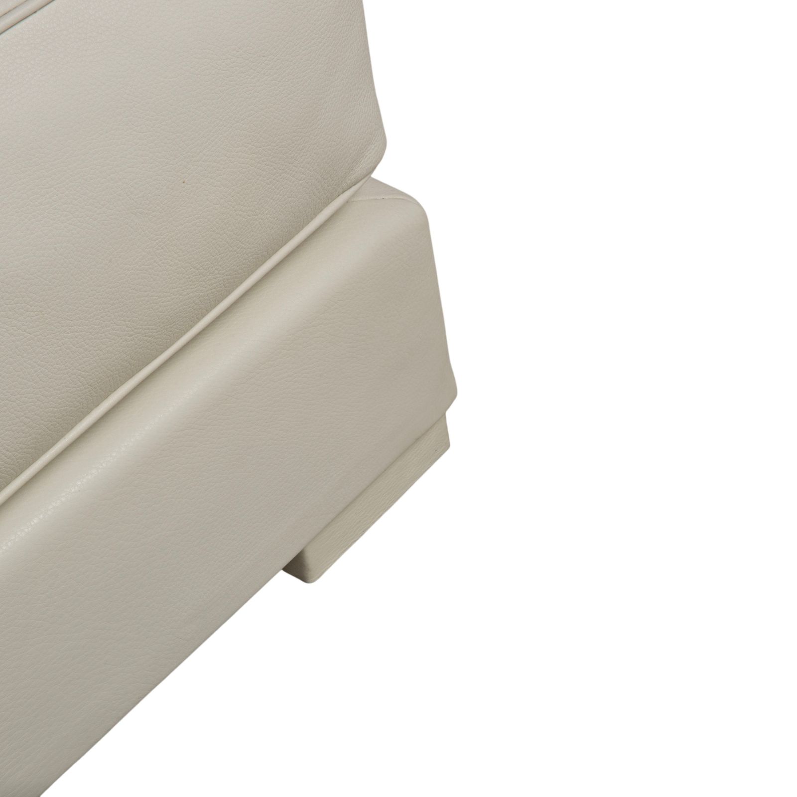 Tabouret Baxter en cuir blanc crème photo Mobilier