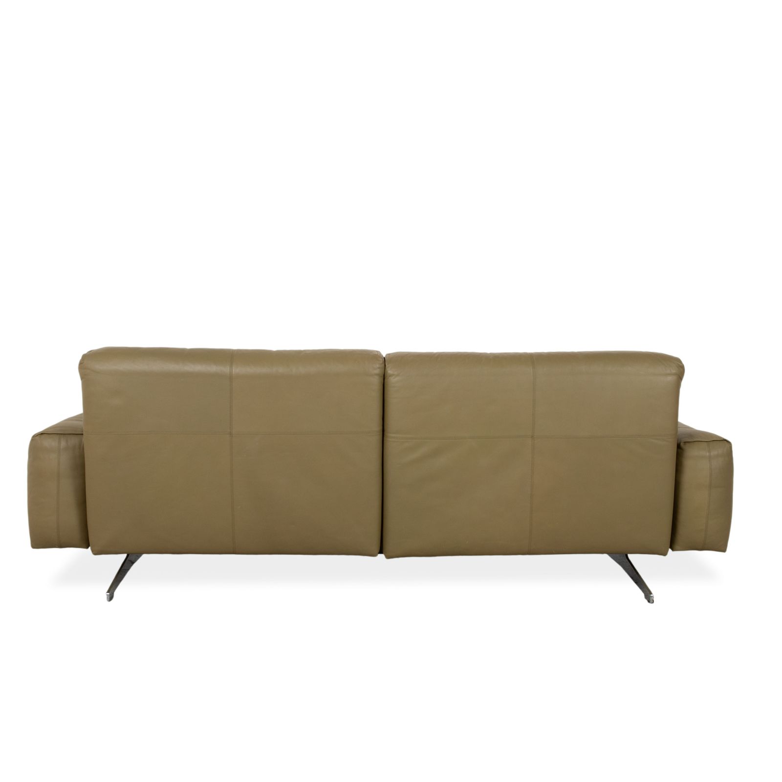 Mobilier Canapé 3 places en cuir Rolf Benz 50 kaki vert brun, avec réglage manuel du dossier photo