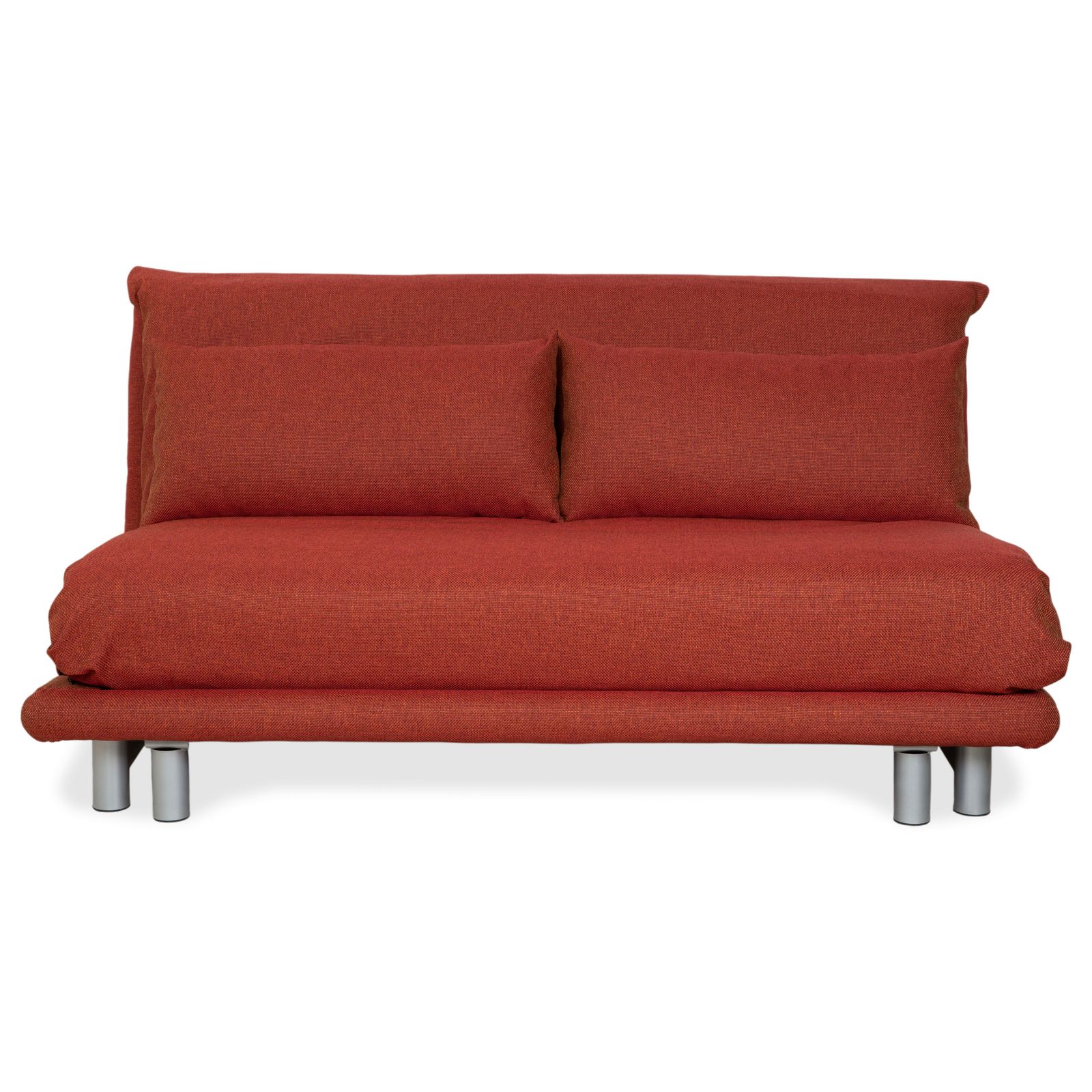 Canapé 3 places Ligne Roset Multy en tissu, rouge rouille brun, retapissé
