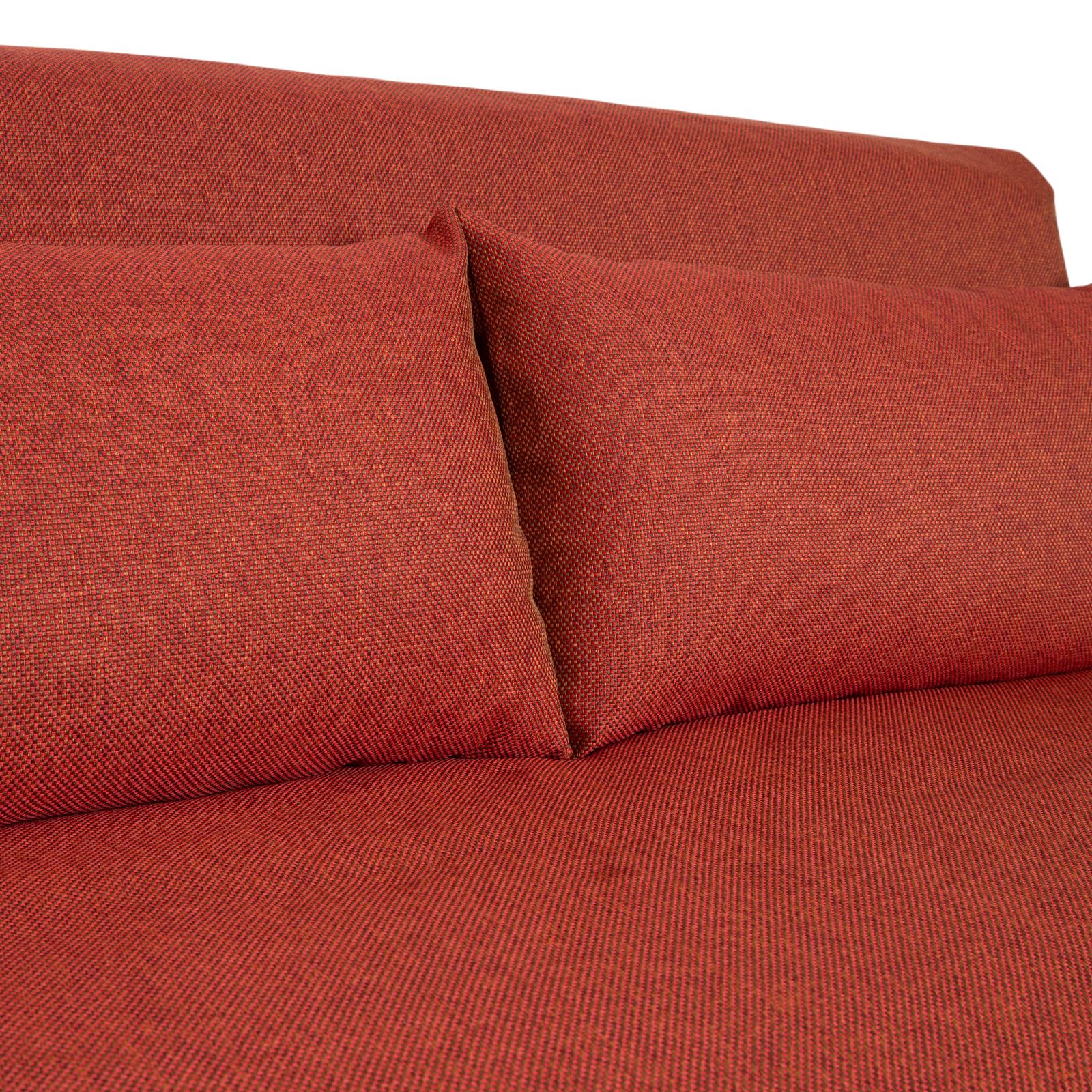 Canapé 3 places Ligne Roset Multy en tissu, rouge rouille brun, retapissé photo vintage