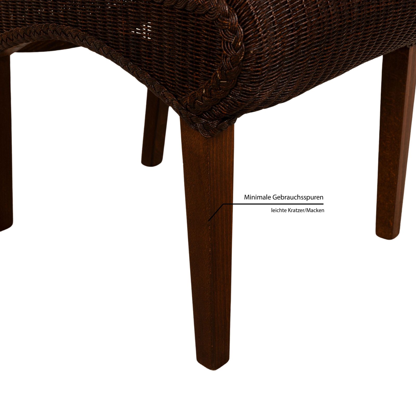 Chaise de salle à manger Lloyd Loom en bois brun photo 222.0
