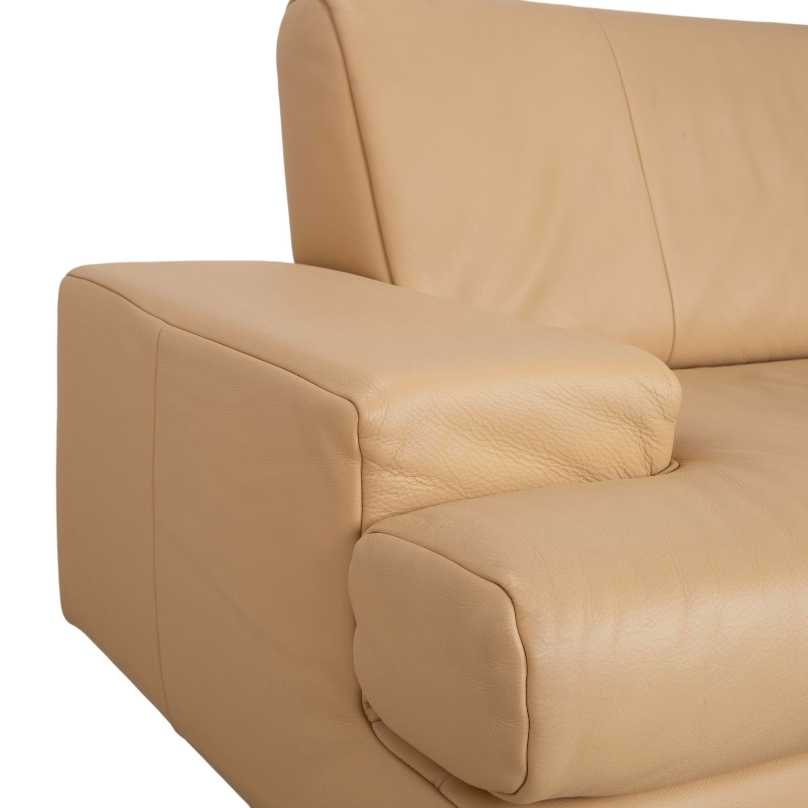 Rolf Benz AK 644 tweezitsbank leer crème beige photo vinterior