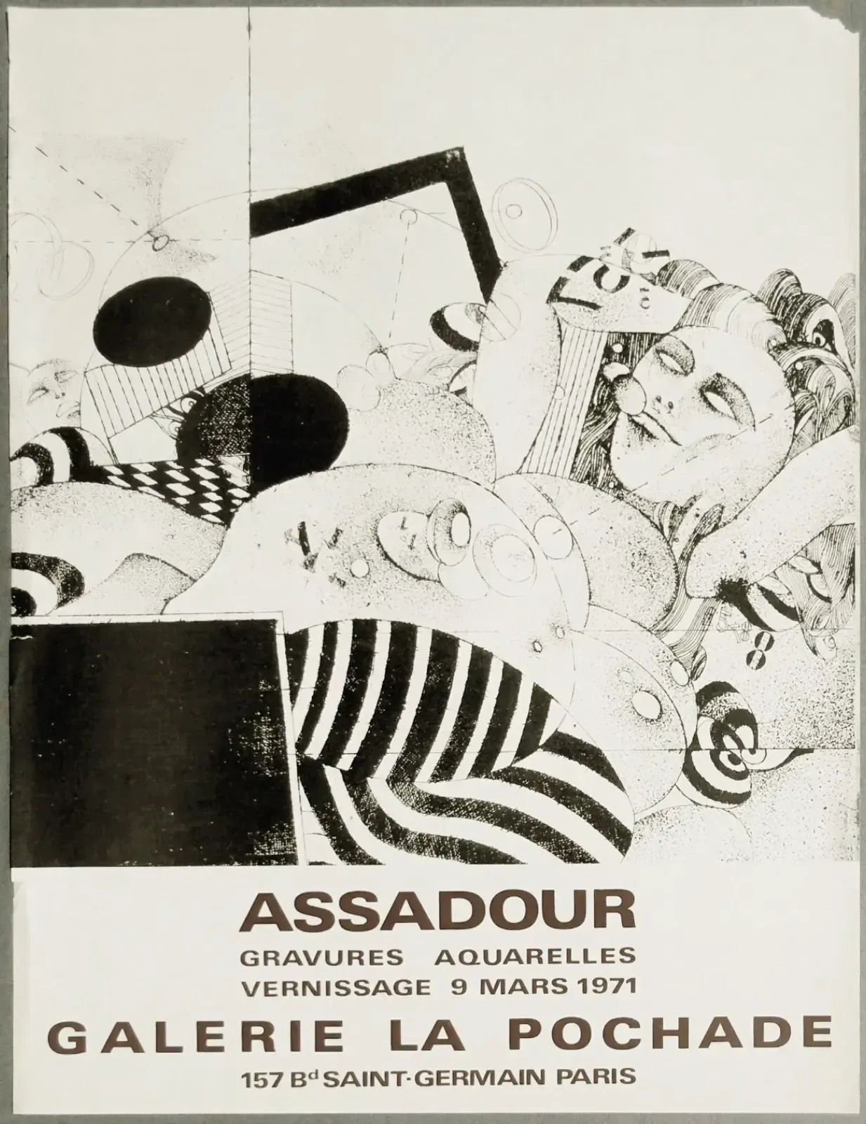 Assadour   Poster Affiche Expo 71   Galerie La Pochade Expressionnisme Art
