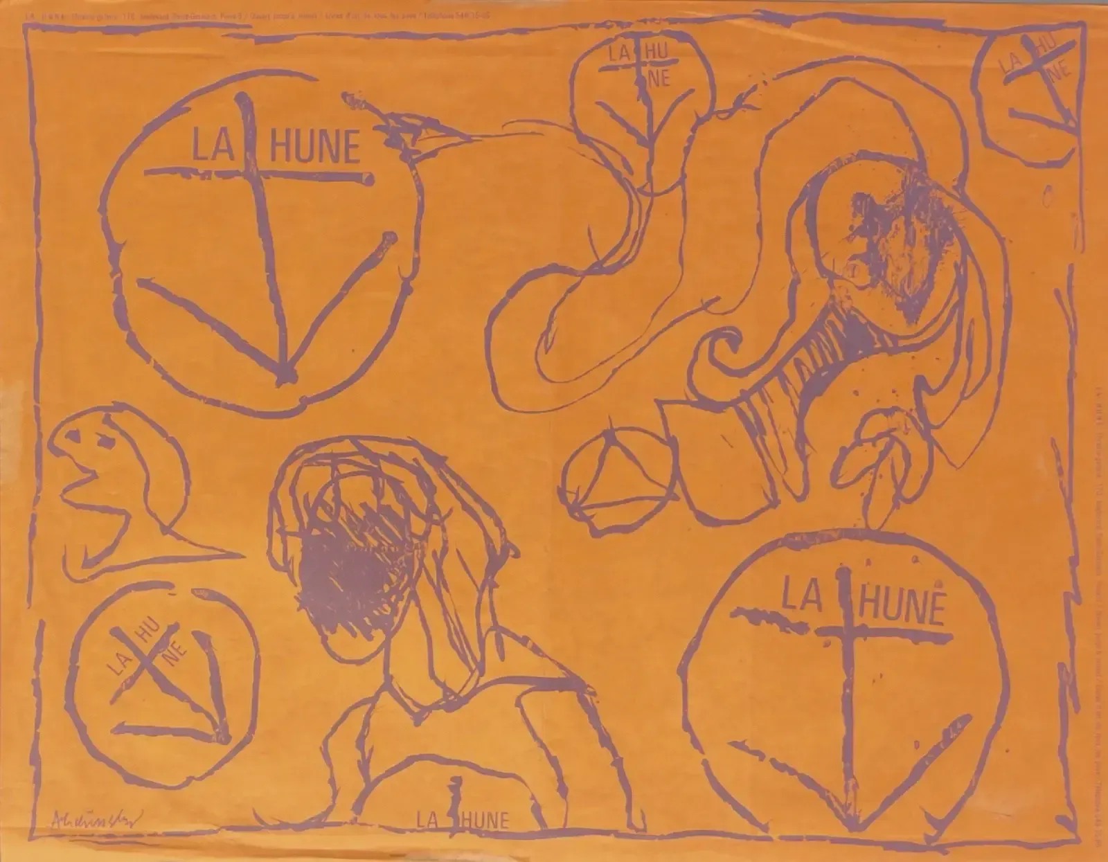 Pierre Alechinsky   Original Poster, 1970 Exhibition Poster, La Hune Gallery