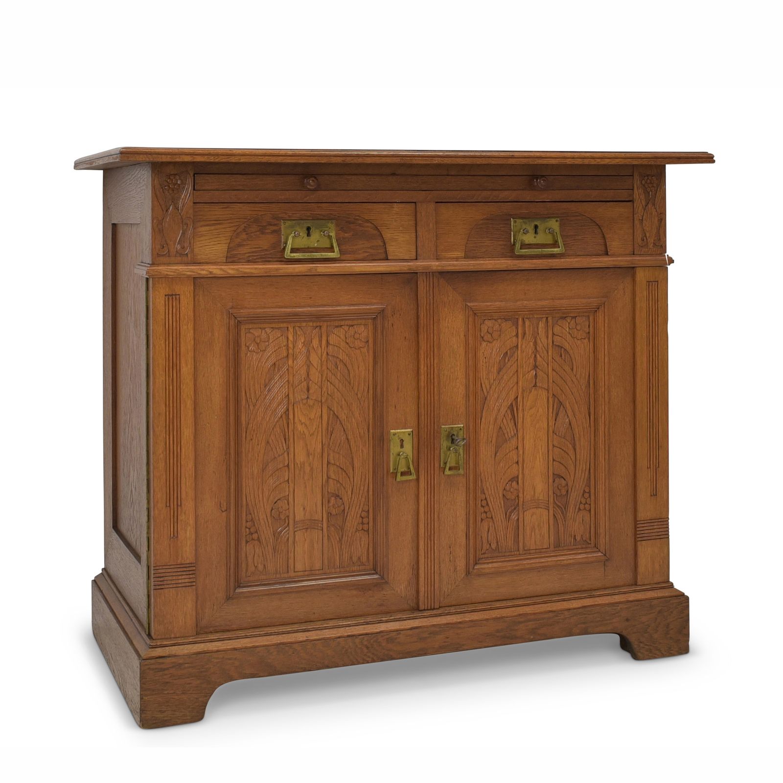 Antique! Restored Art Nouveau Chest Of Drawers, Circa 1920, Oak Cabinet