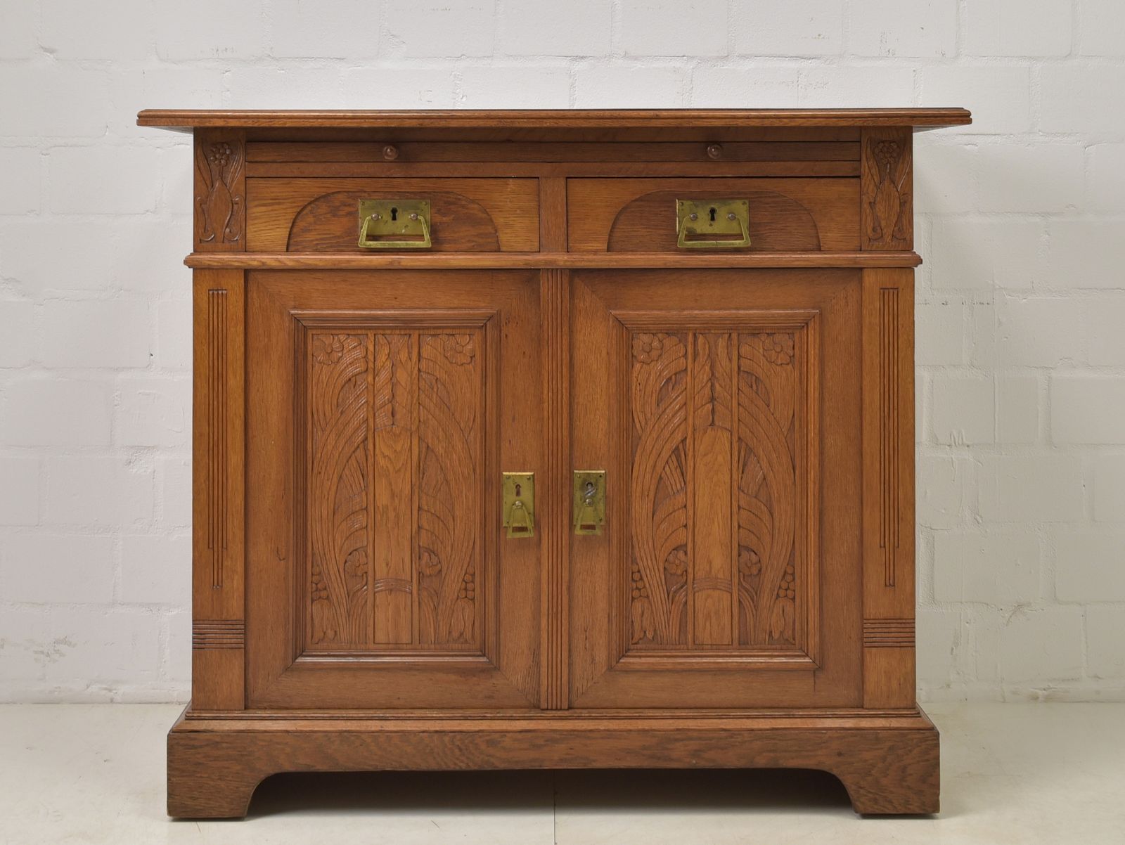 Antique! Restored Art Nouveau Chest Of Drawers, Circa 1920, Oak Cabinet photo furniture