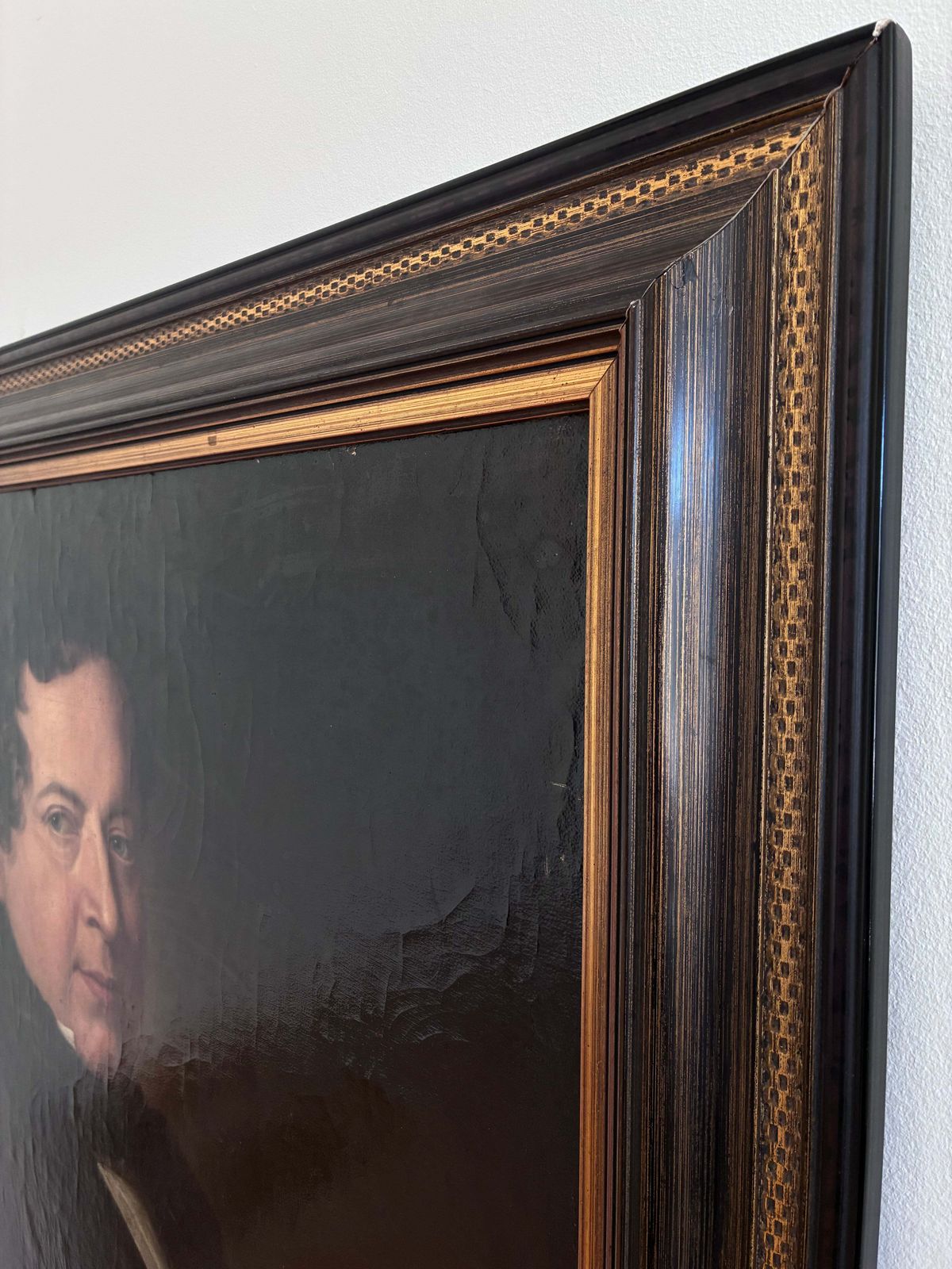 Antique Original Oil Painting Of A German Opera Tenor, Large 19th Century Portrait photo vintage