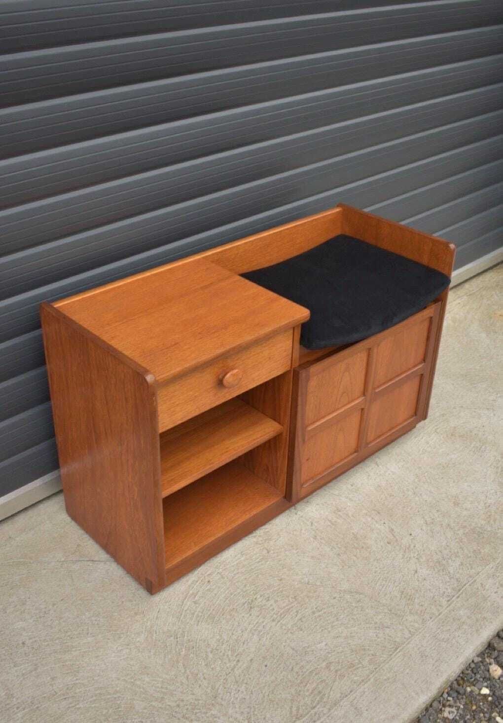 Mid Century Nathan Telephone Table/ Cabinet photo furniture