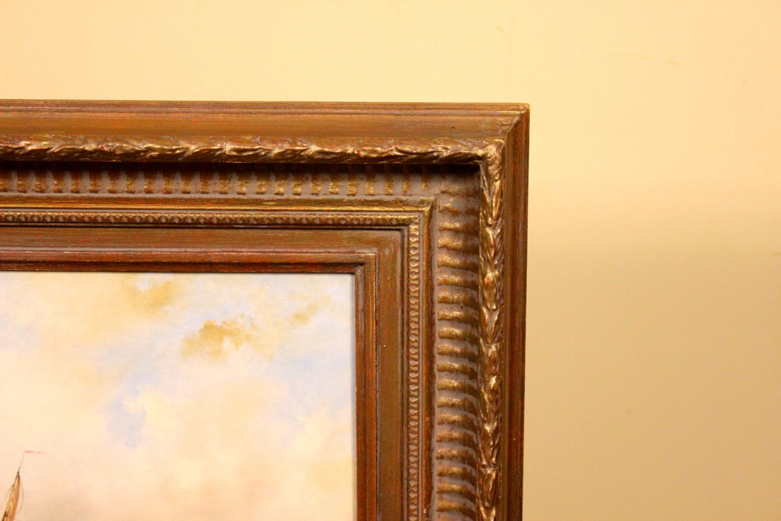 Pair Of 19thc Oil On Board  Marine Scenes photo vinterior