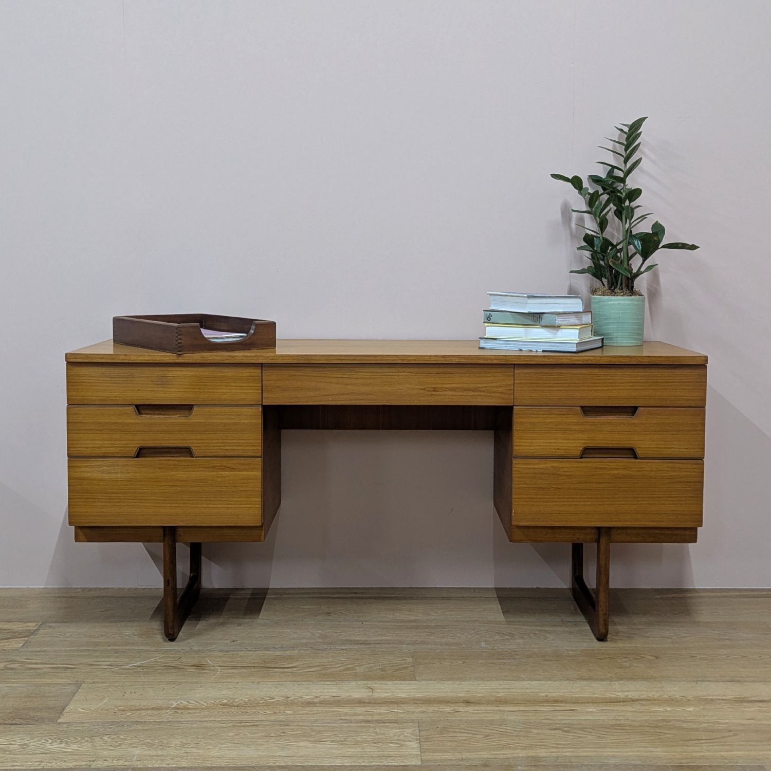 Midcentury 1960s Desk By Gunther Hoffstead For Uniflex