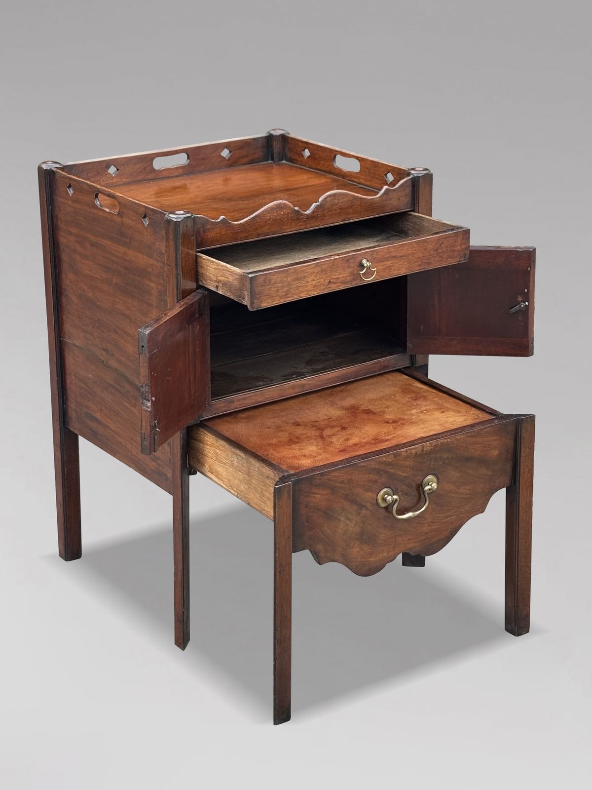 photo for sale Pair Of Mid 18th Century George III Period Mahogany Bedside Commodes