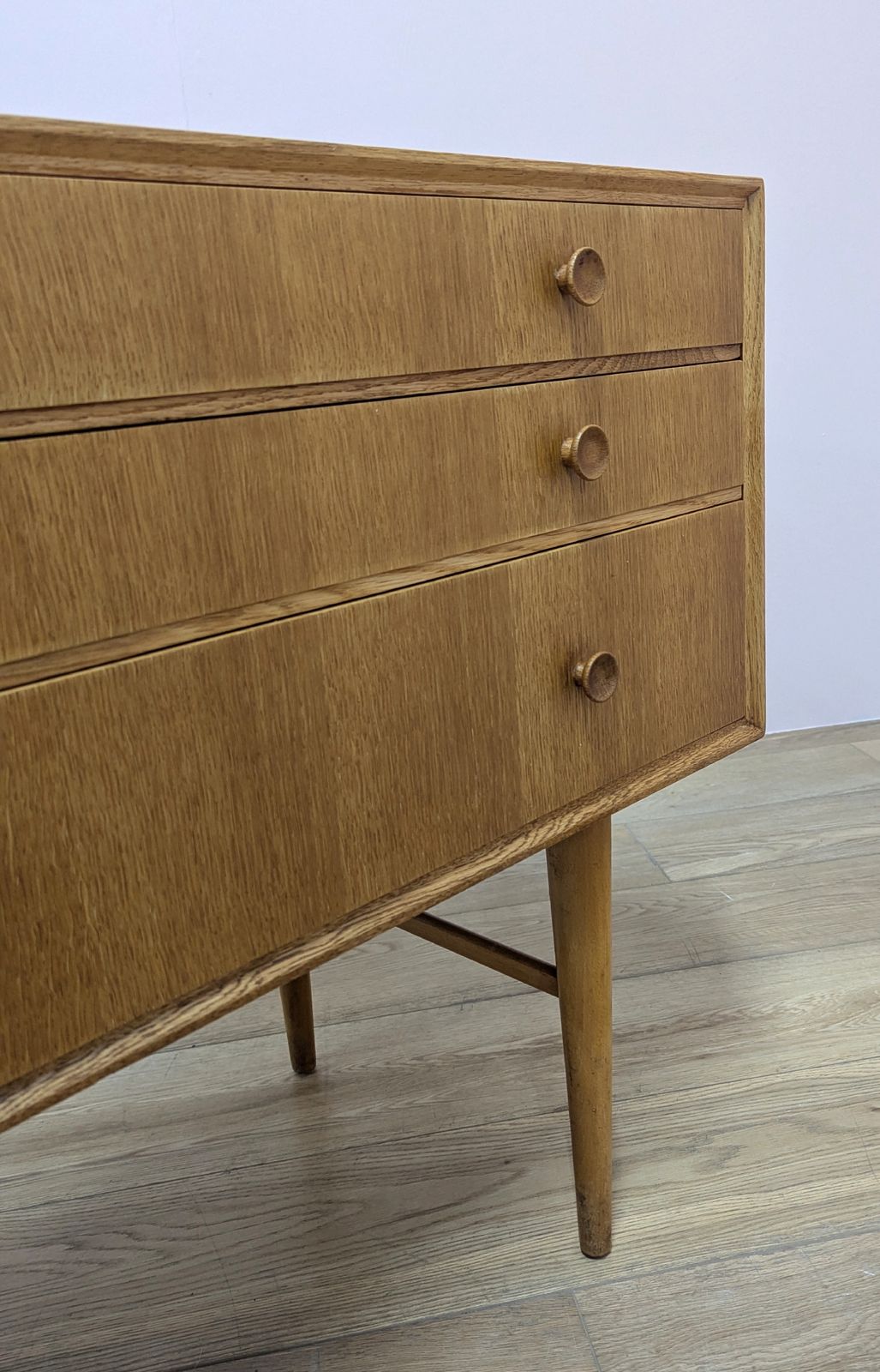 Midcentury 1960s Light Oak Chest Of Drawers By Meredew photo vinterior
