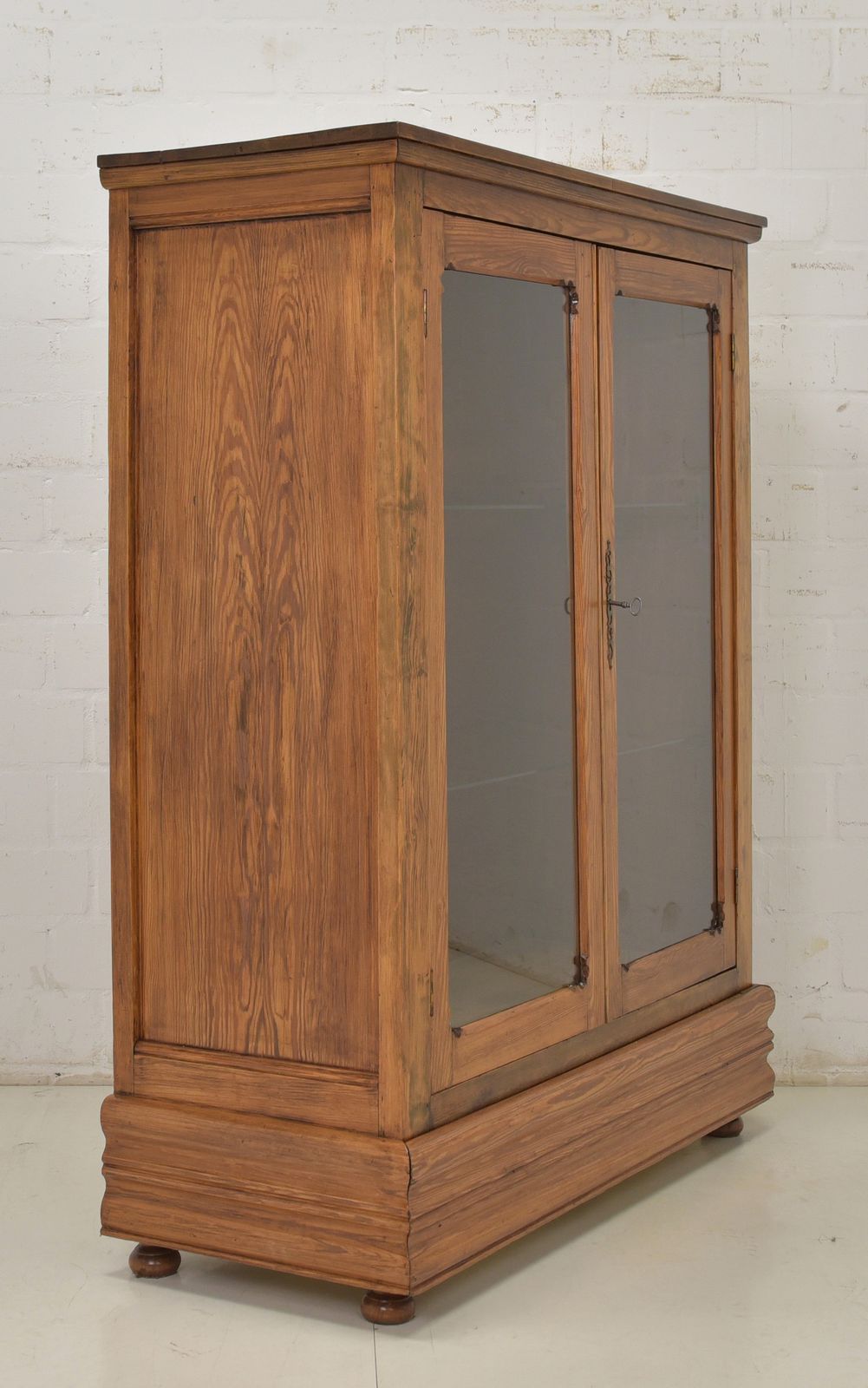 Furniture Antique! Small Restored Softwood Art Nouveau Display Cabinet, Circa 1920. photo