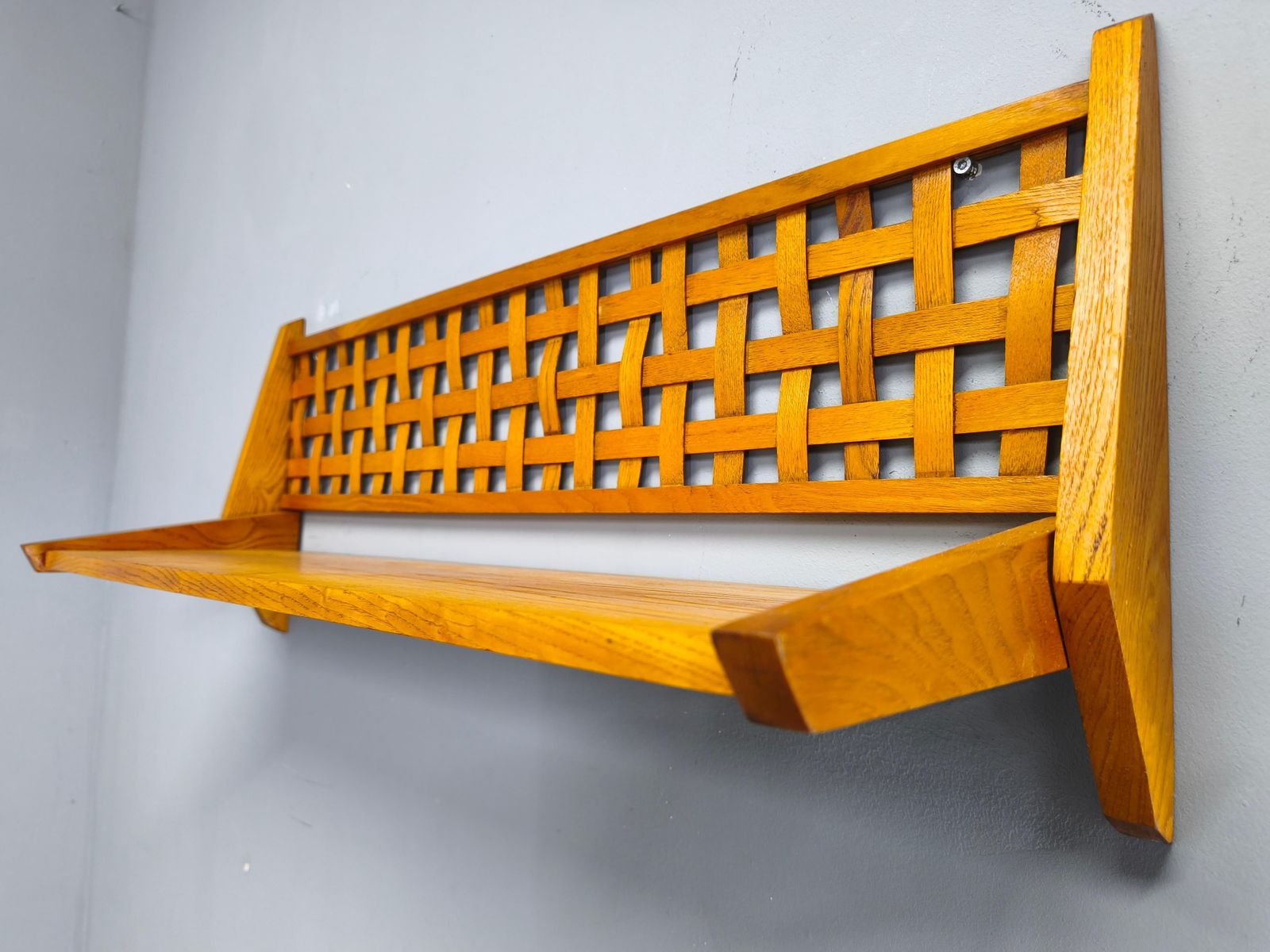 Pair Of Mid Century Folding Wall Shelves By Uluv, Czechoslovakia 1960s photo buy