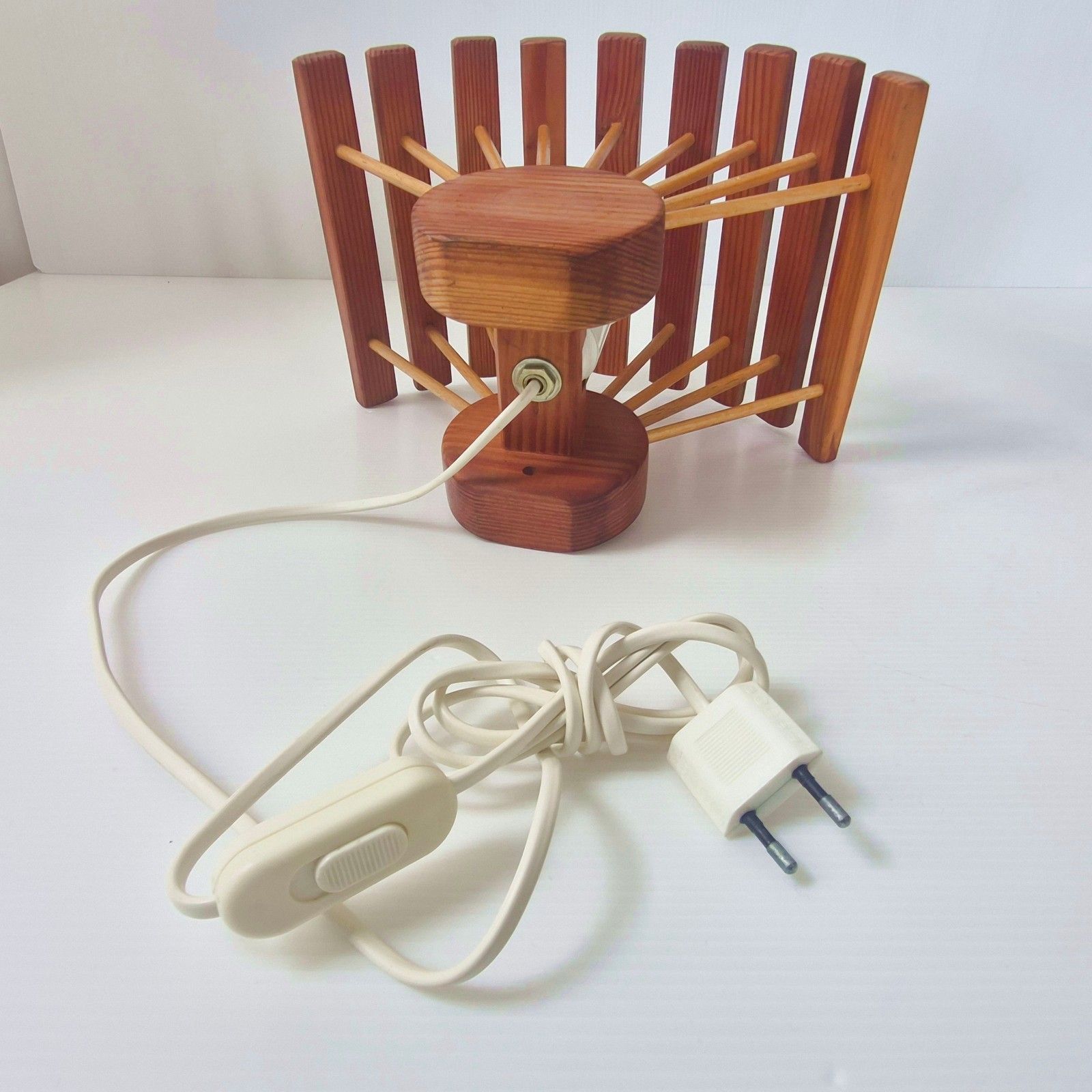 Paire de lampes vintage Pierre Chapo en pin, forme d'éventail, années 1960 photo buy