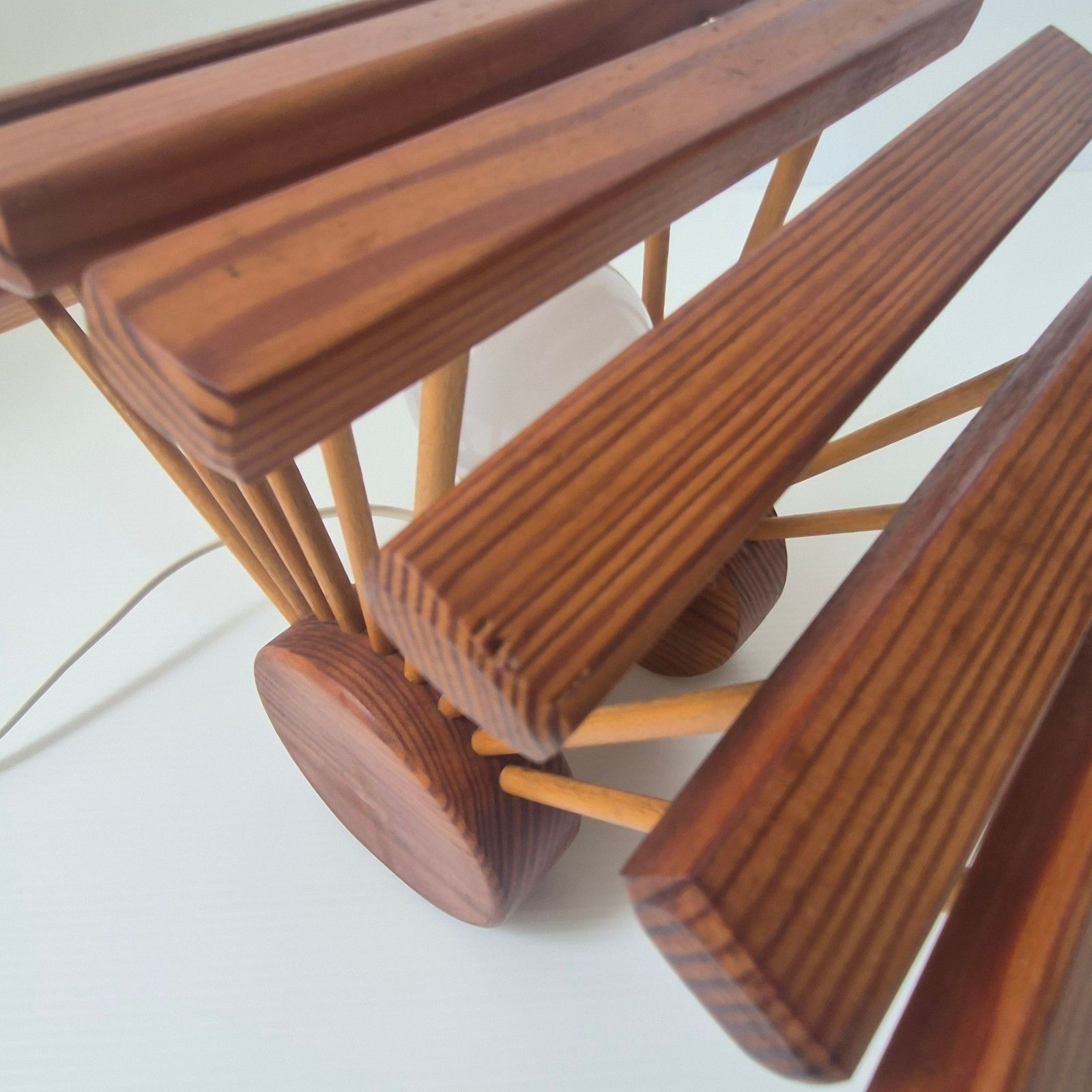 photo buy Paire de lampes vintage Pierre Chapo en pin, forme d'éventail, années 1960