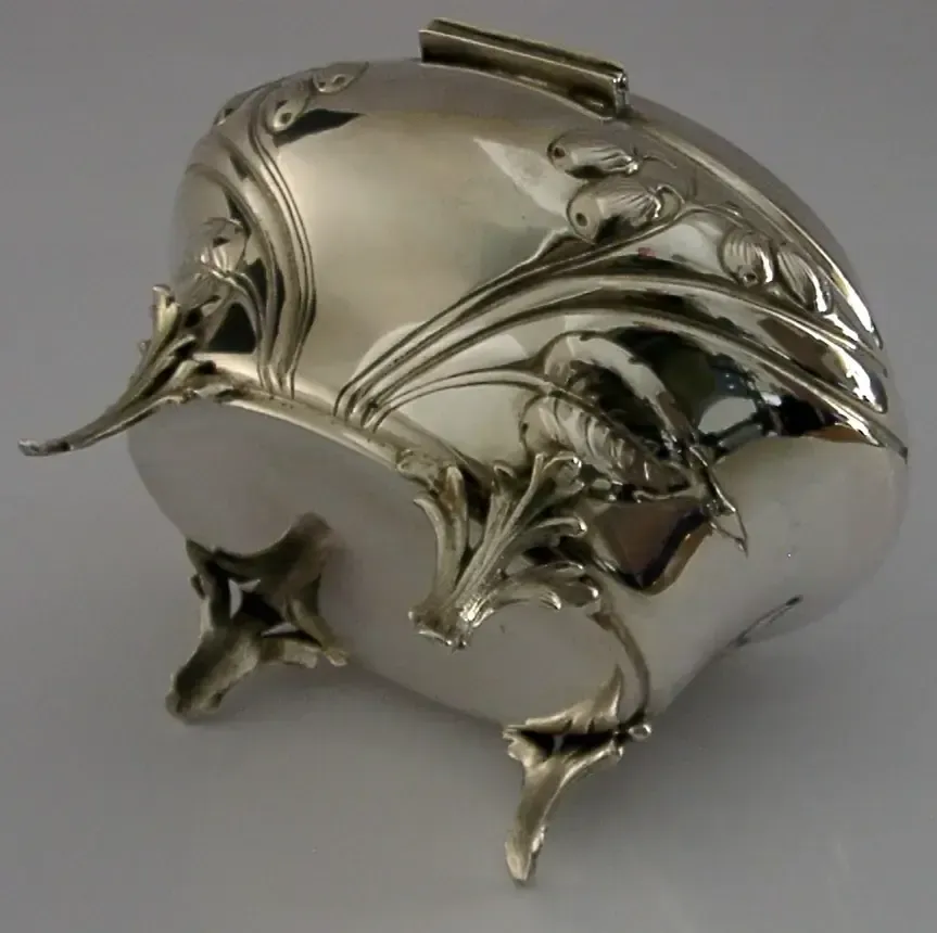 Grote Oostenrijkse art nouveau zilveren doos, 800 zilver, 282 gram photo 885.0