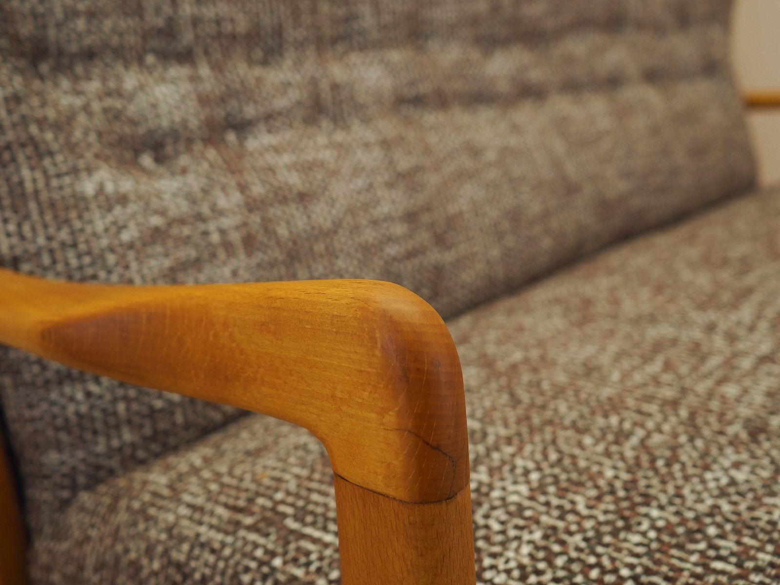 photo for sale Beech Sofa, Danish Design, 1960s, Manufacturer: Fritz Hansen