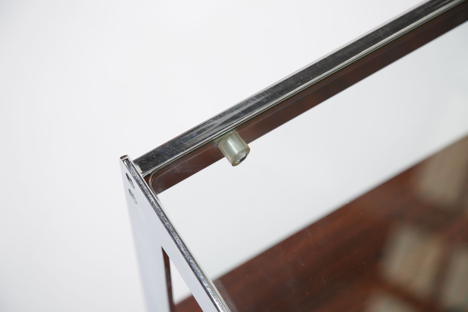 Richard Young For Merrow Associates: Architectural Rosewood, Chrome & Glass Coffee Table, Uk, 1960s photo furniture