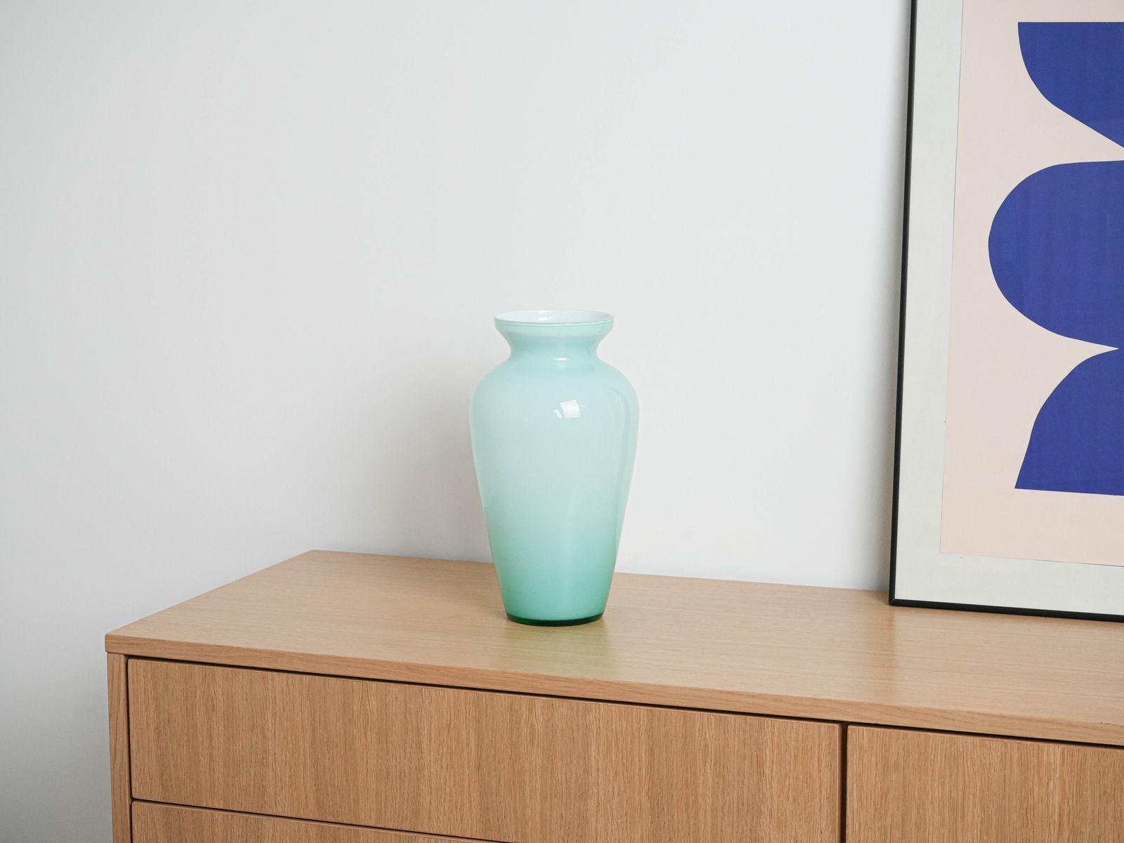 Glass Vase, Italian Design, 1970s, Made In Italy photo vinterior