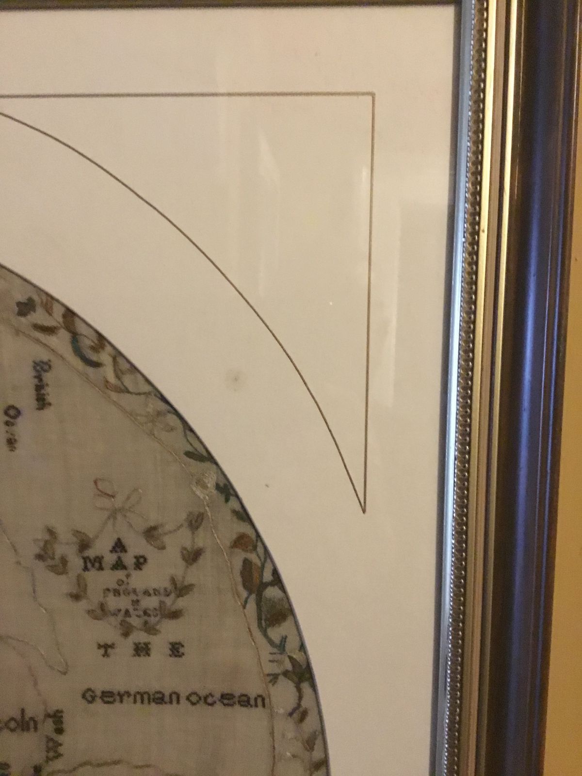 Georgian Child’s Needlework Map Of England And Wales photo for sale