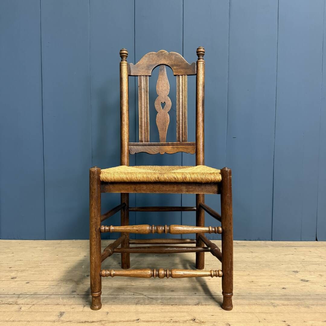 Nederlandse Eiken Stoel Met Rieten Zitting photo furniture