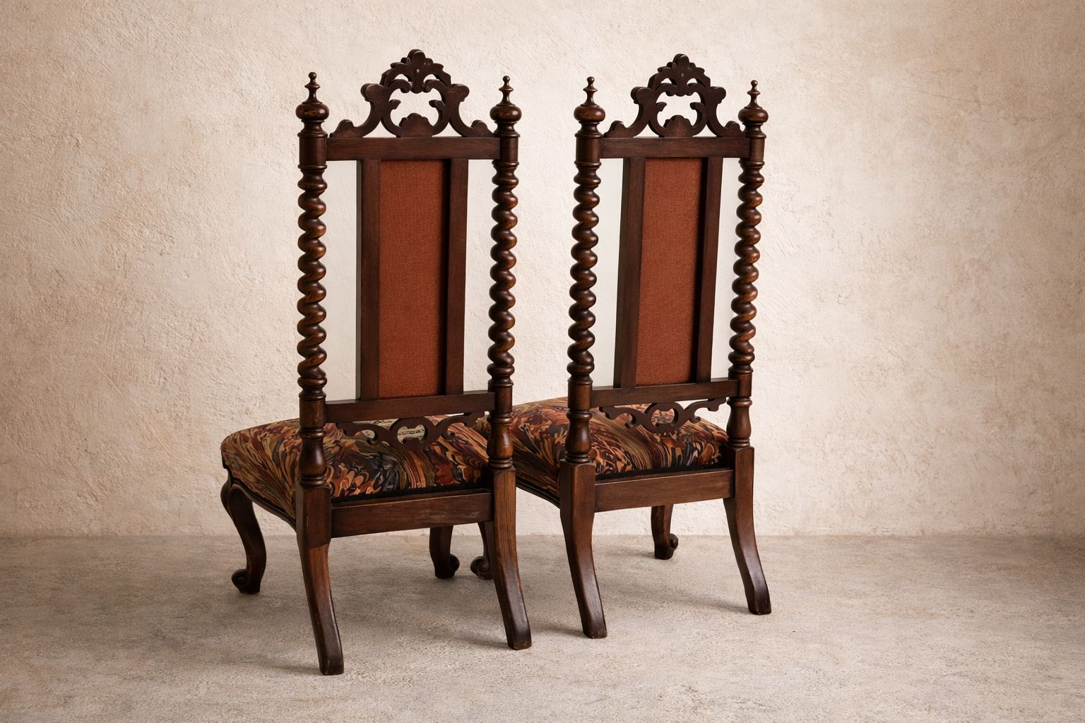 A Pair Of Victorian Walnut Occasional  Chairs photo for sale
