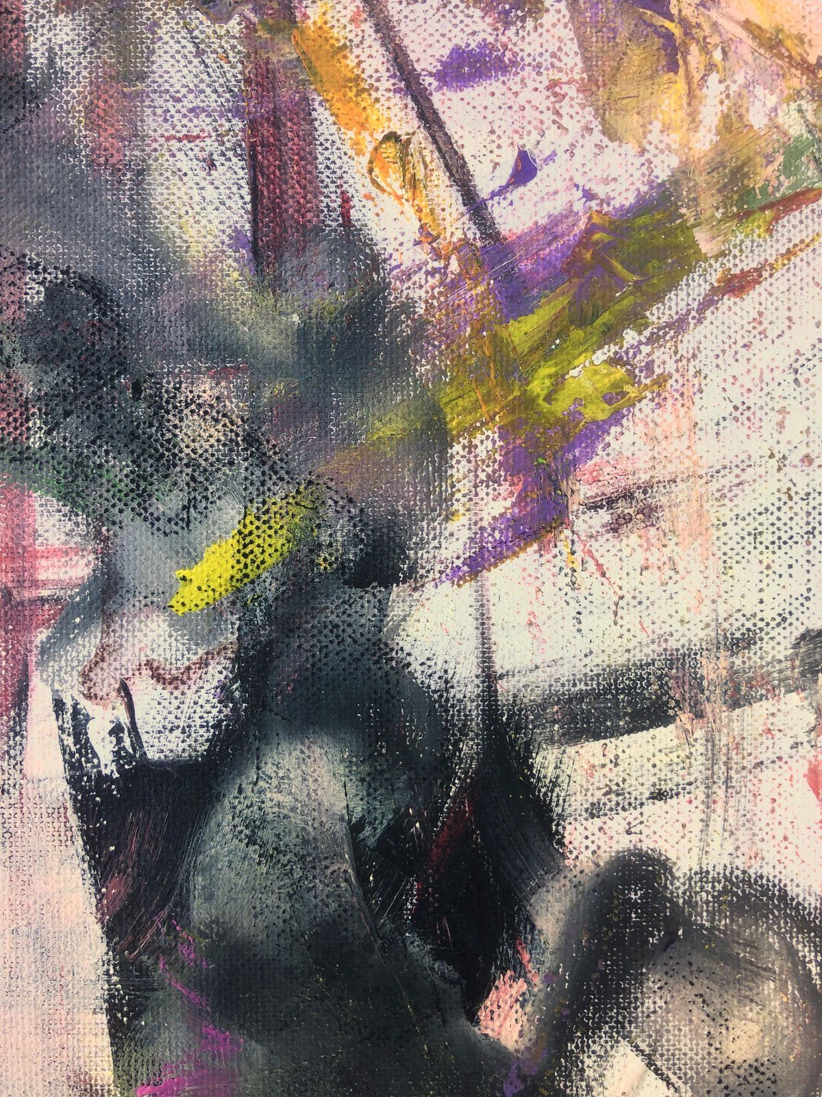 Nerea Caos Jesus Christ Superstar Abstract Expressionist Oil Painting Vertical Canvas 2023 photo for sale
