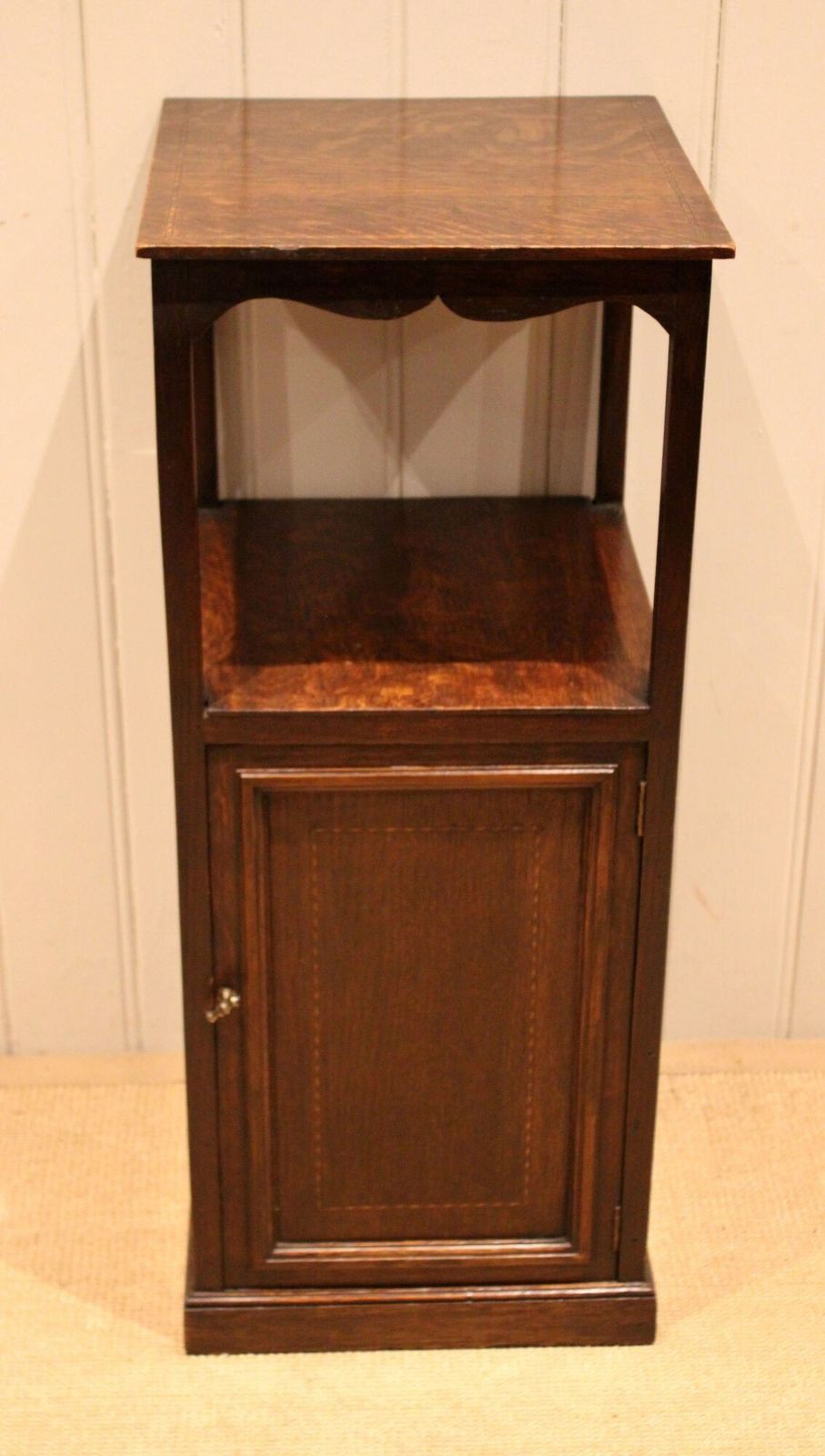Edwardian Oak Bedside Cabinet photo furniture